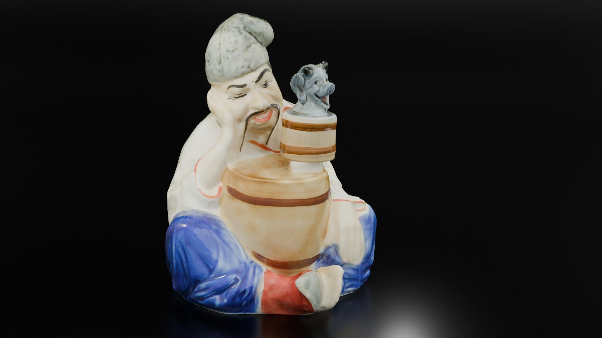 Cossack And Devil  Low-poly 3D model_4