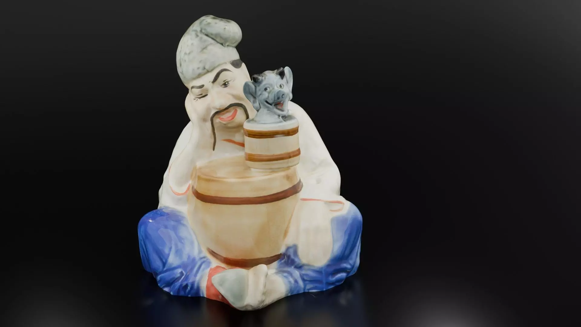 Cossack And Devil  Low-poly 3D model_0