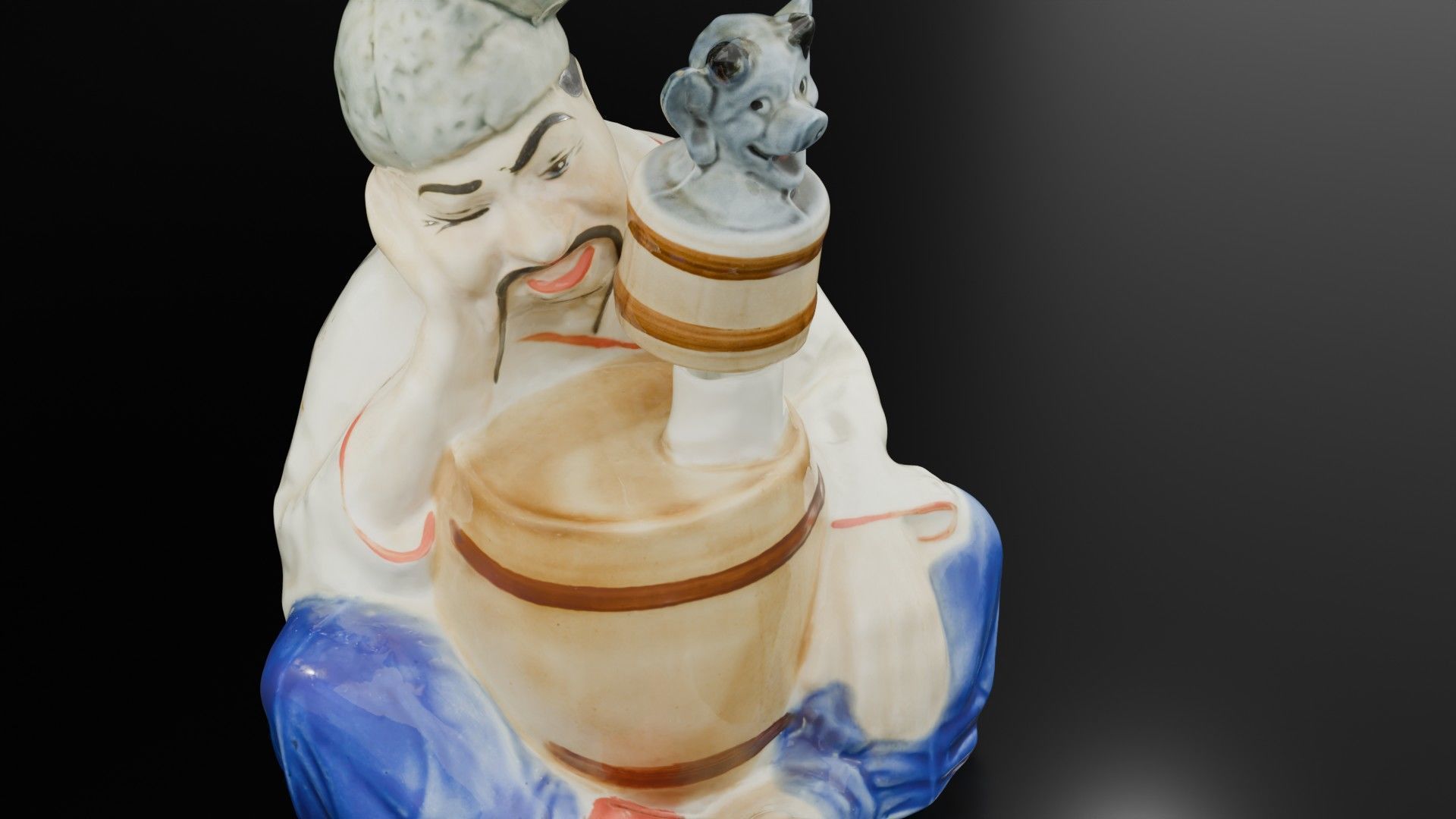 Cossack And Devil  Low-poly 3D model_2