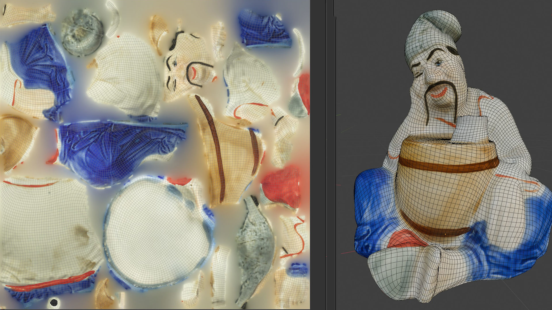 Cossack And Devil  Low-poly 3D model_5