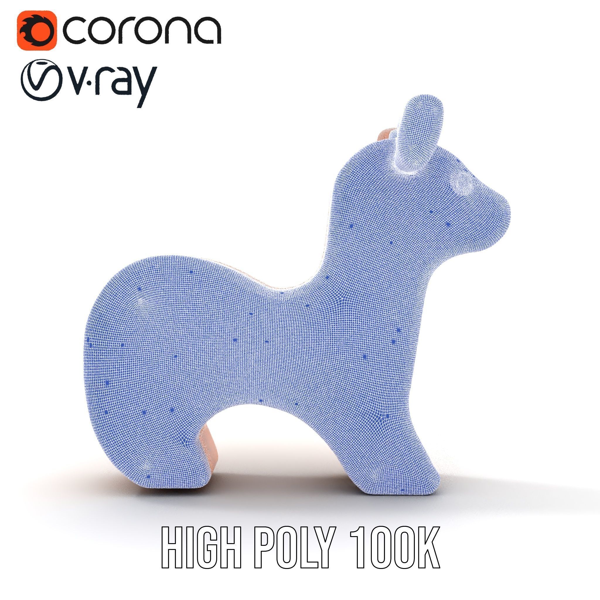 Wooden Animal Figurine Model Pack Low-poly 3D model_32