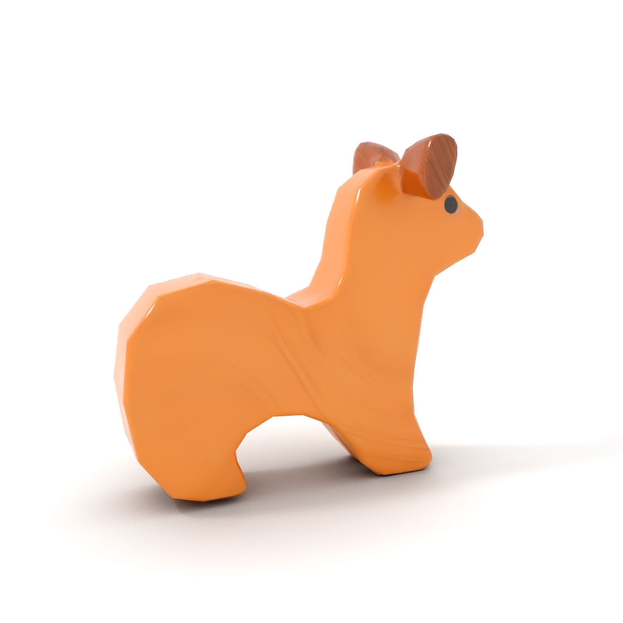 Wooden Animal Figurine Model Pack Low-poly 3D model_12