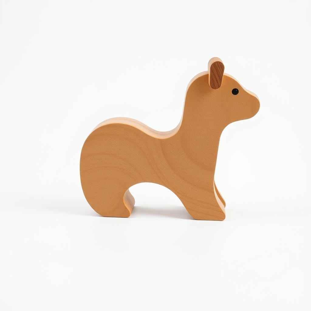 Wooden Animal Figurine Model Pack Low-poly 3D model_2