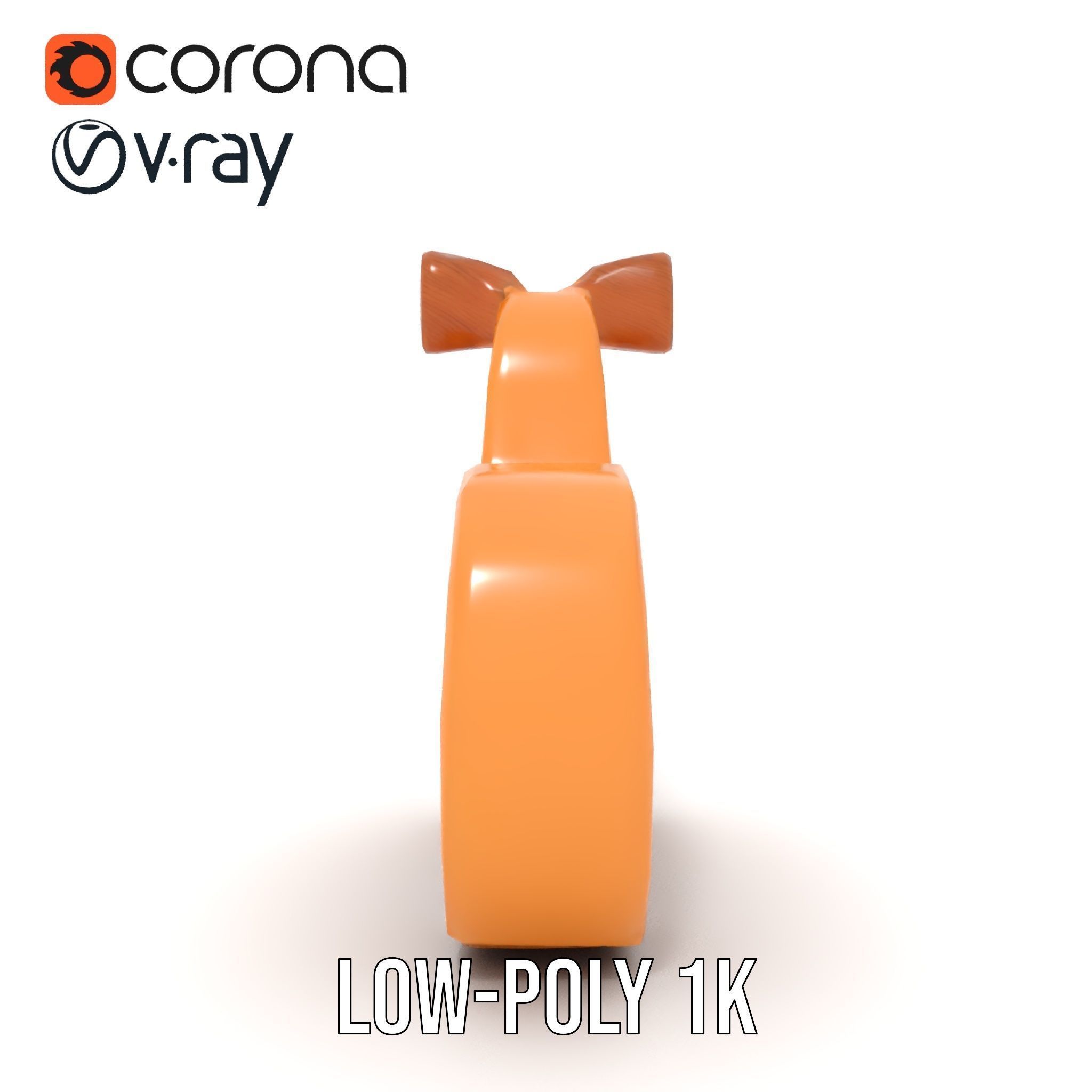 Wooden Animal Figurine Model Pack Low-poly 3D model_7