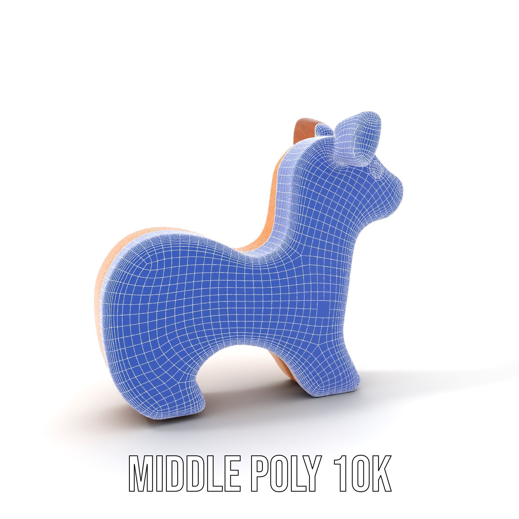 Wooden Animal Figurine Model Pack Low-poly 3D model_22