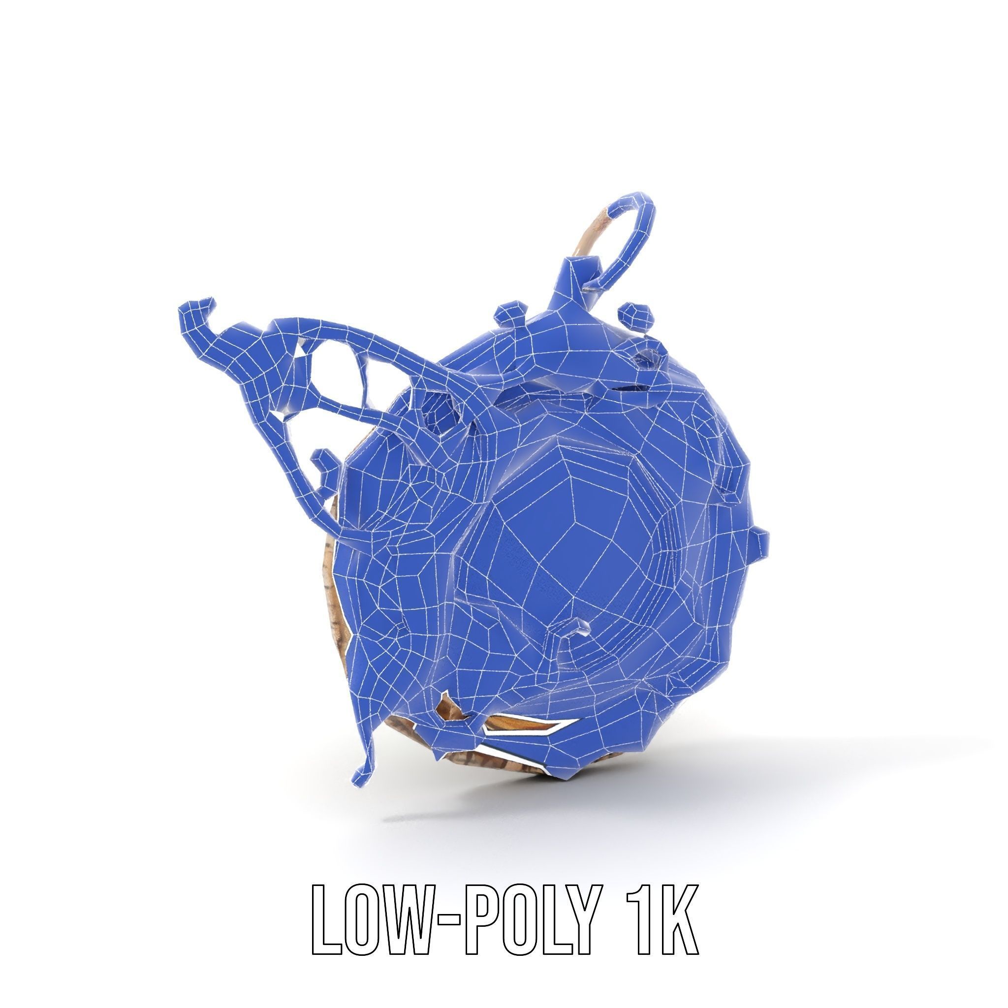 Intricate Emerald Pendant D Model Pack Low-poly 3D model_16