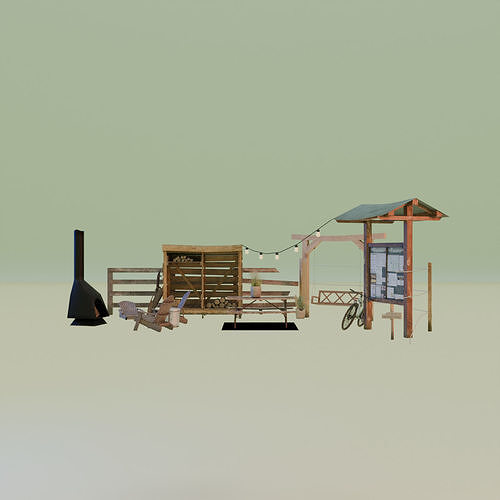 finished props eco house 3D model