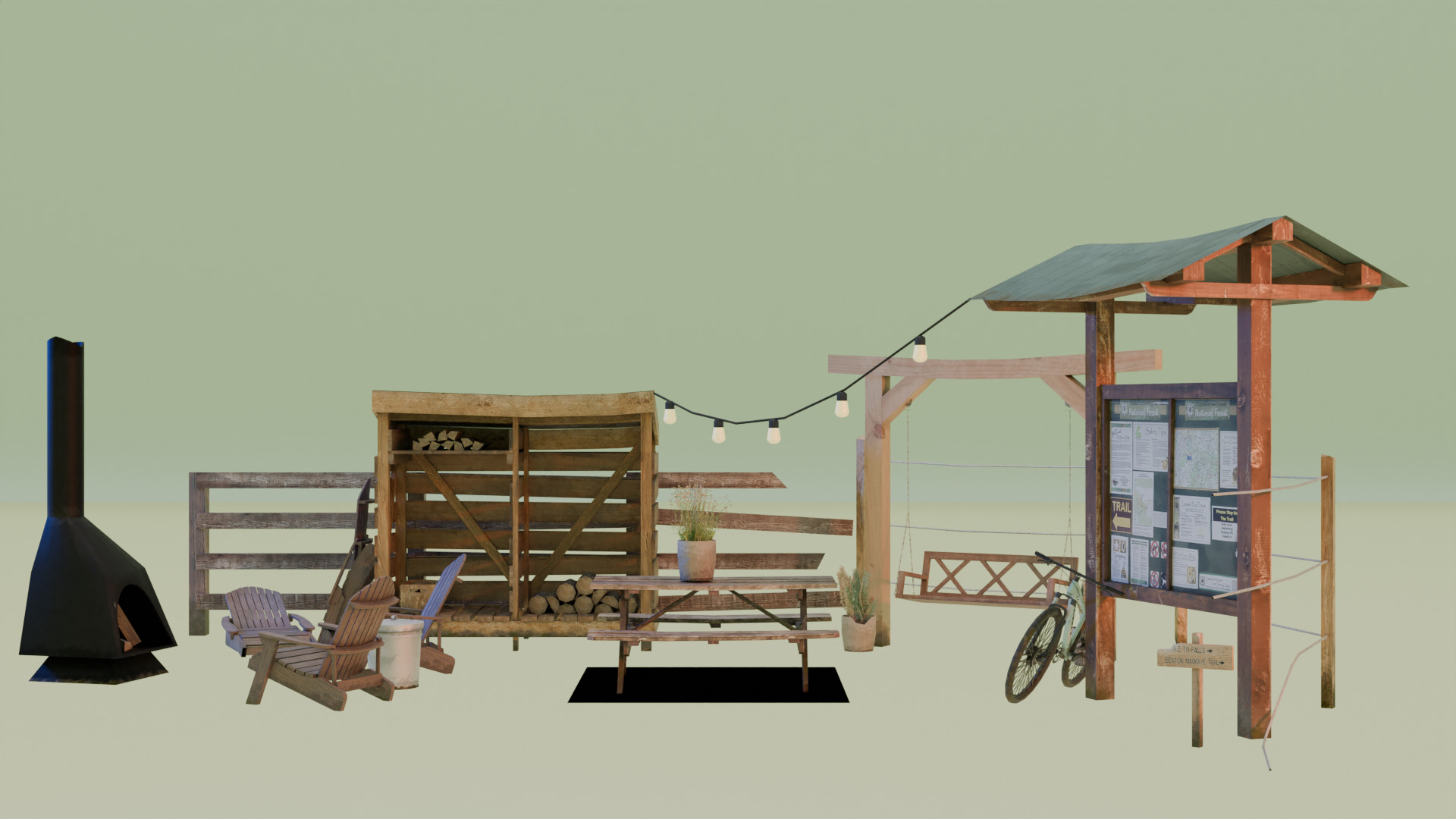 finished props eco house 3D model_1