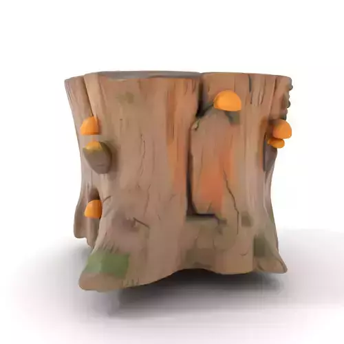 Mossy Tree Stump with Fungi Model Pack
