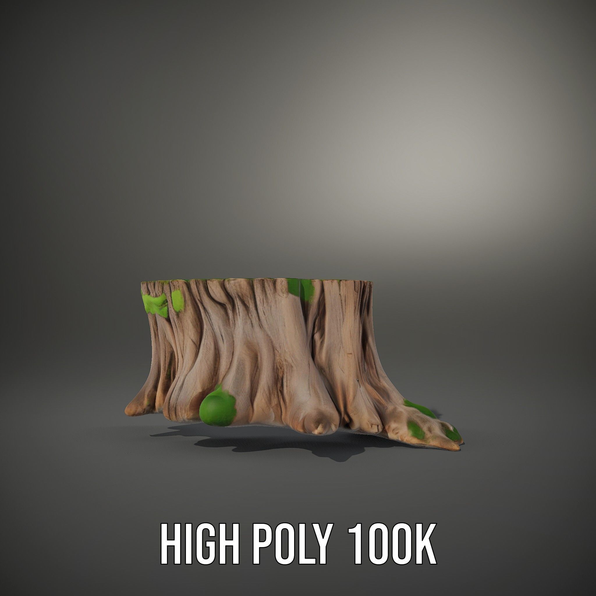 Mossy Tree Stump Model Pack for Realistic Environments Low-poly 3D model_10