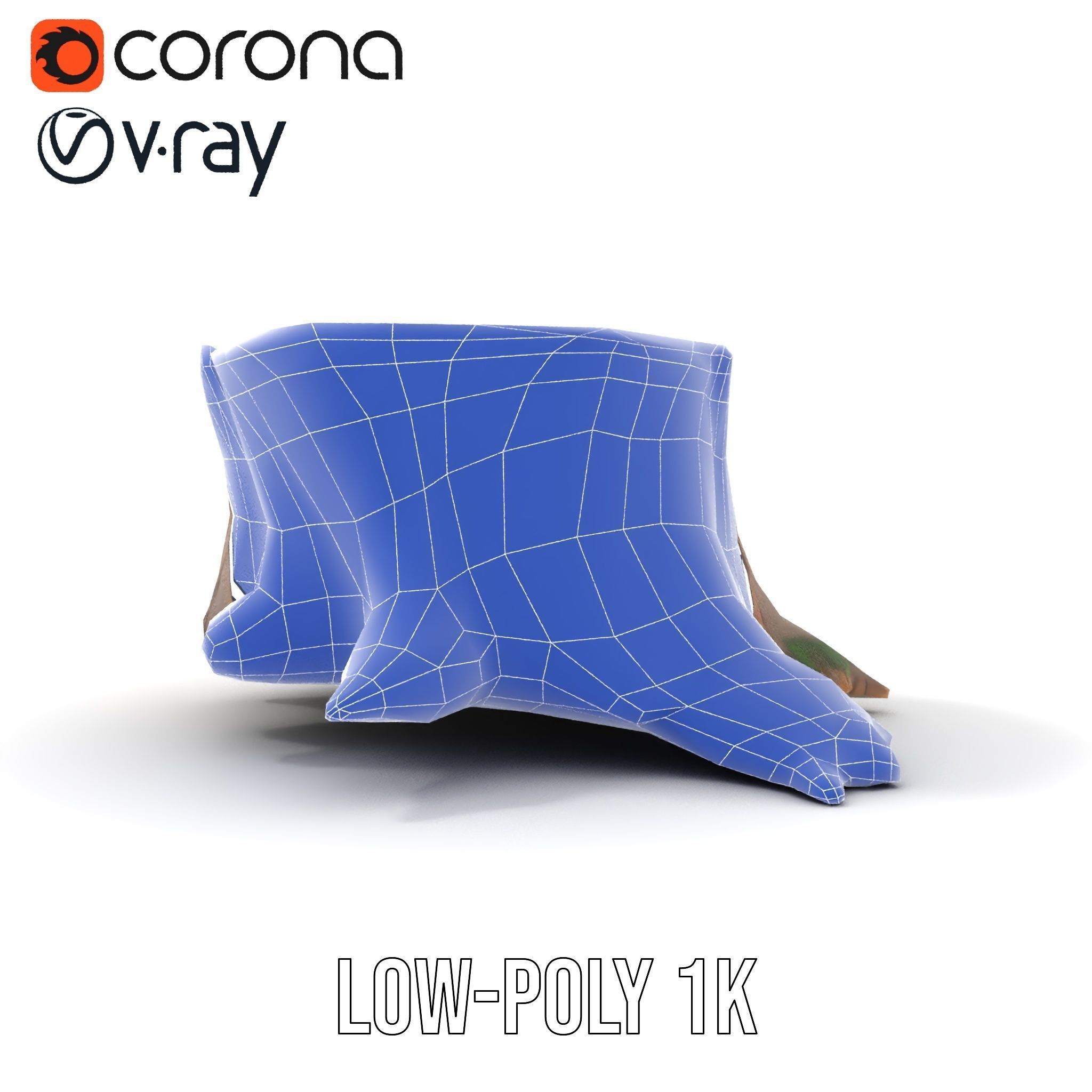 Mossy Tree Stump Model Pack for Realistic Environments Low-poly 3D model_25