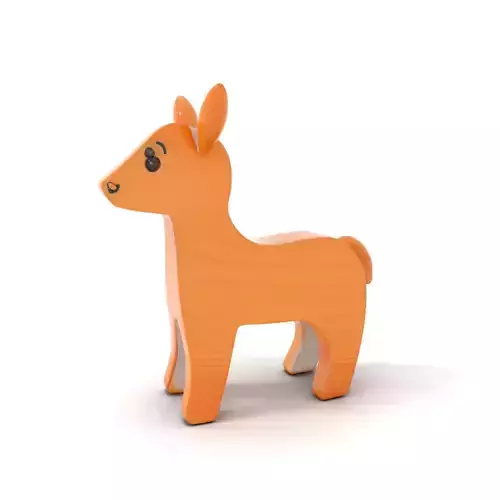 Wooden Deer Toy Model Pack