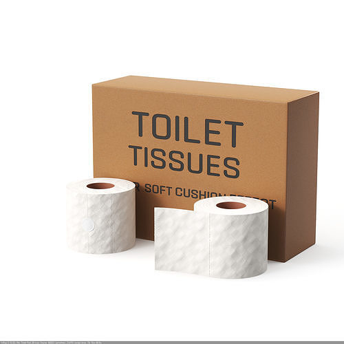 Toilet Paper  Low-poly 3D model