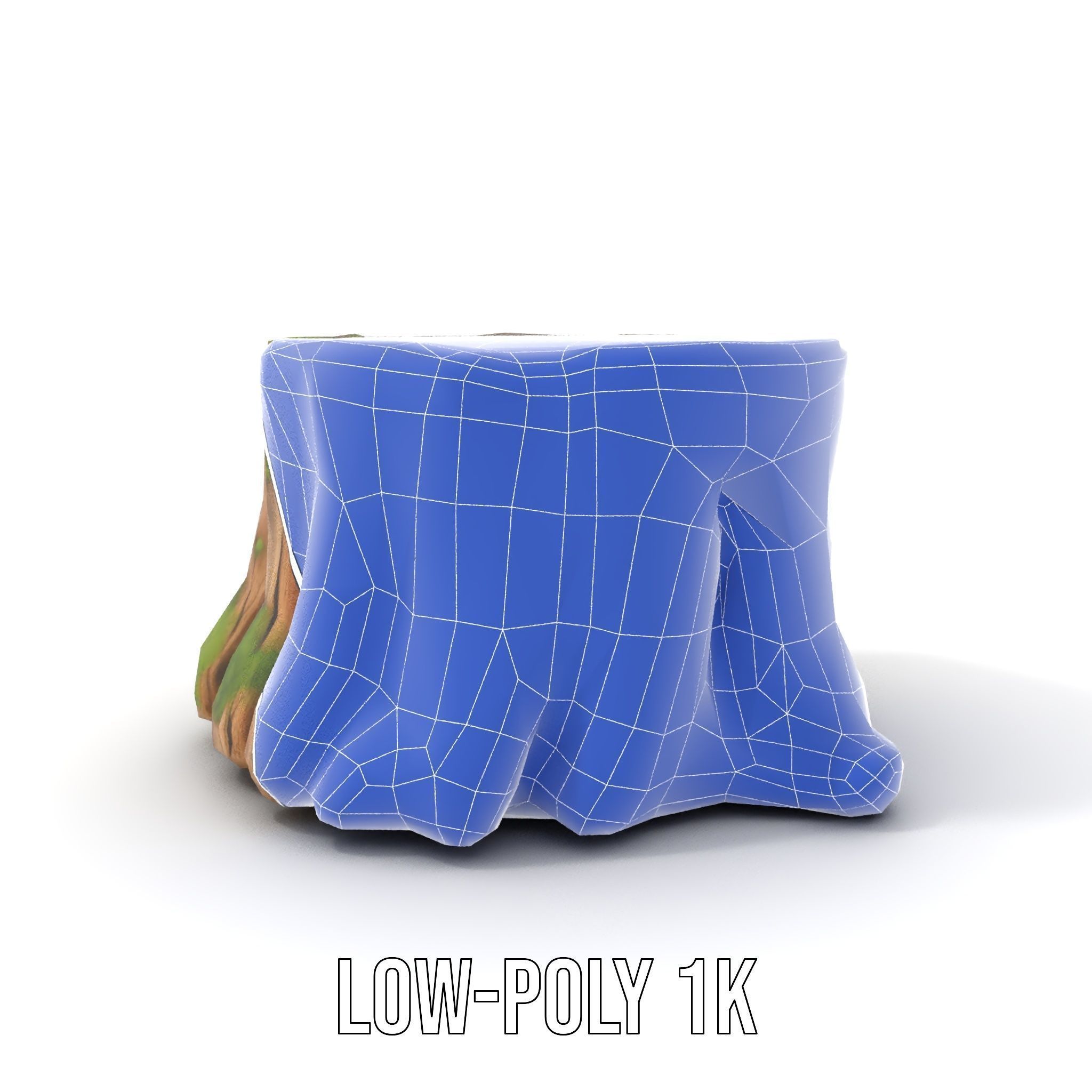 Mossy Tree Stump Model Pack for Games and Environments Low-poly 3D model_27