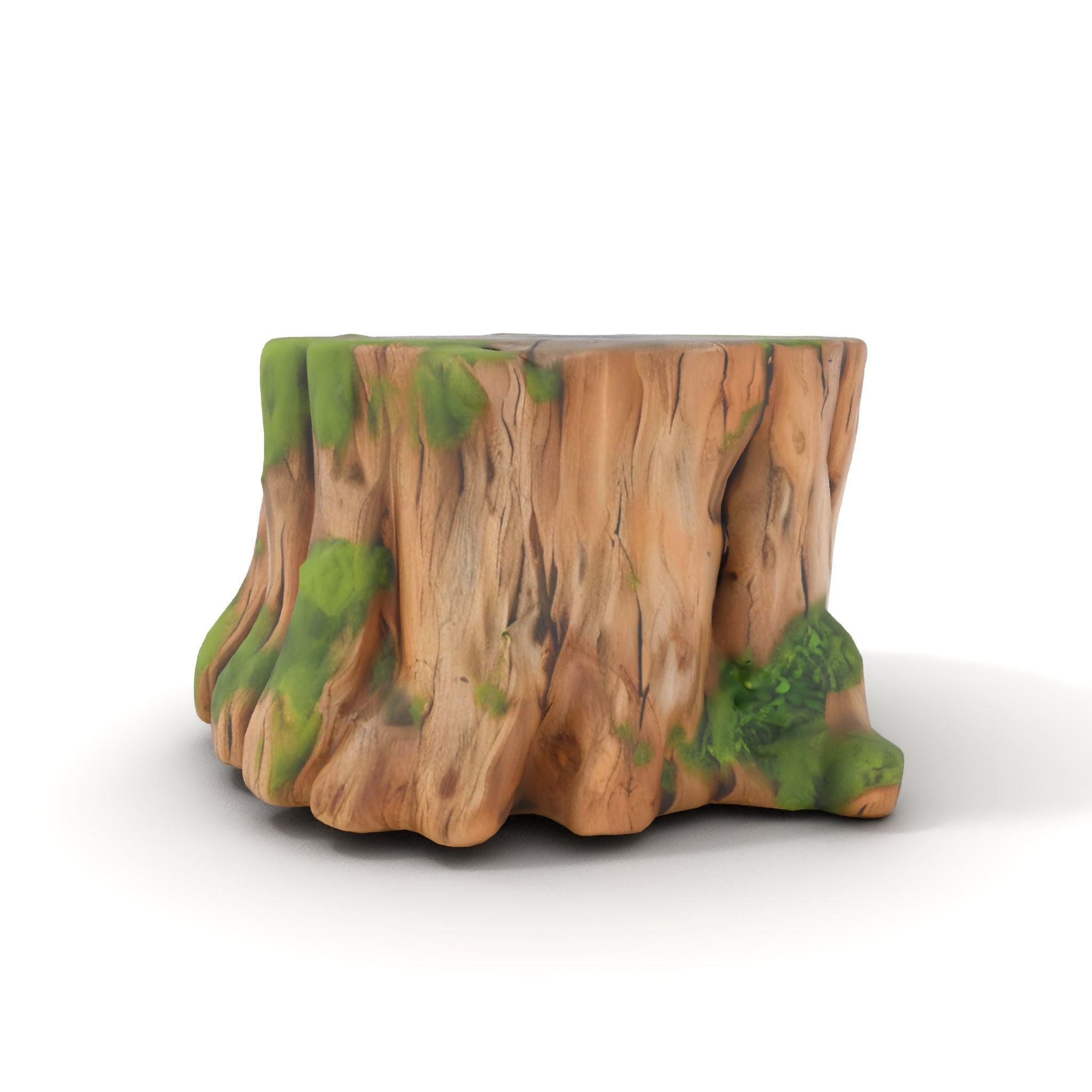 Mossy Tree Stump Model Pack for Games and Environments Low-poly 3D model_6