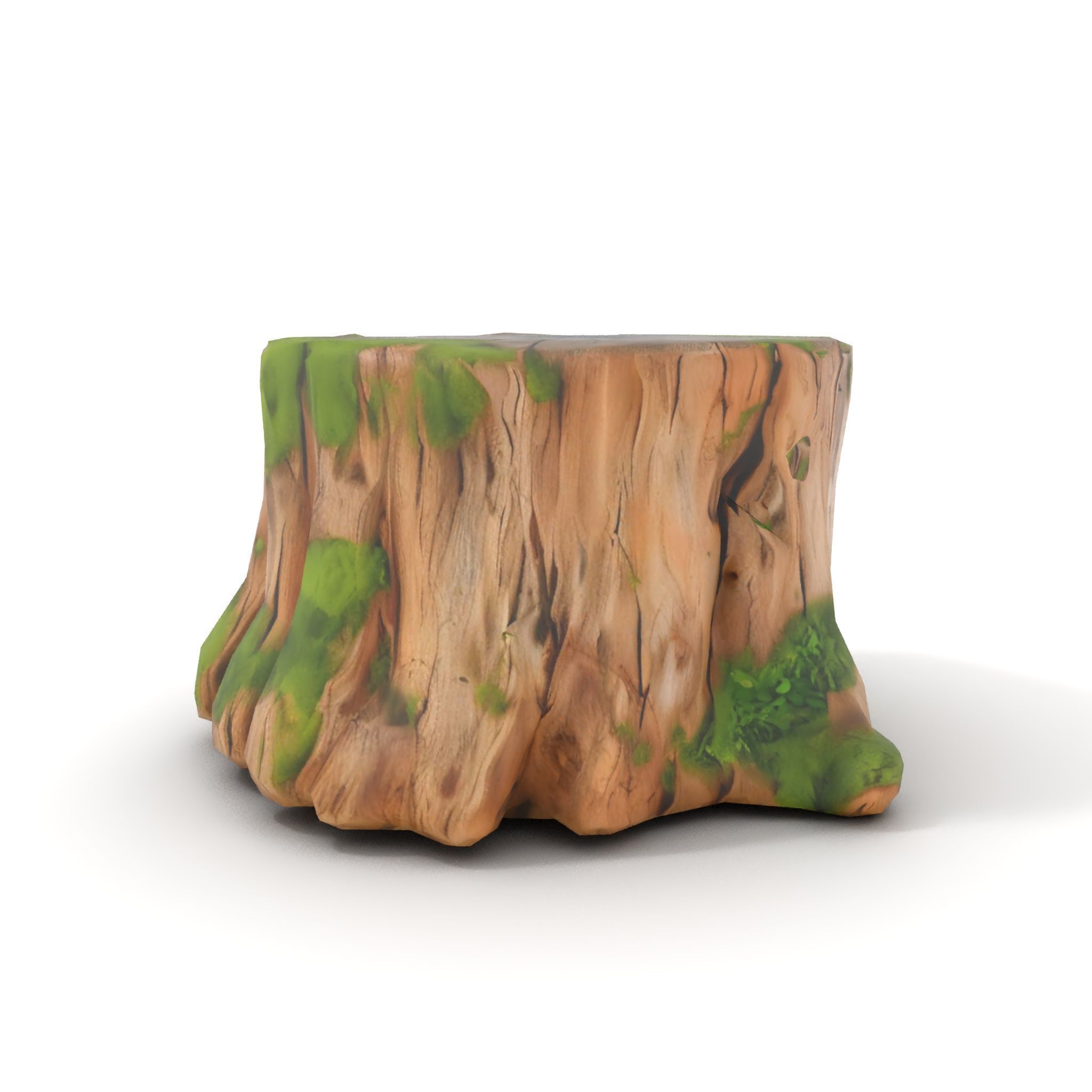 Mossy Tree Stump Model Pack for Games and Environments Low-poly 3D model_11