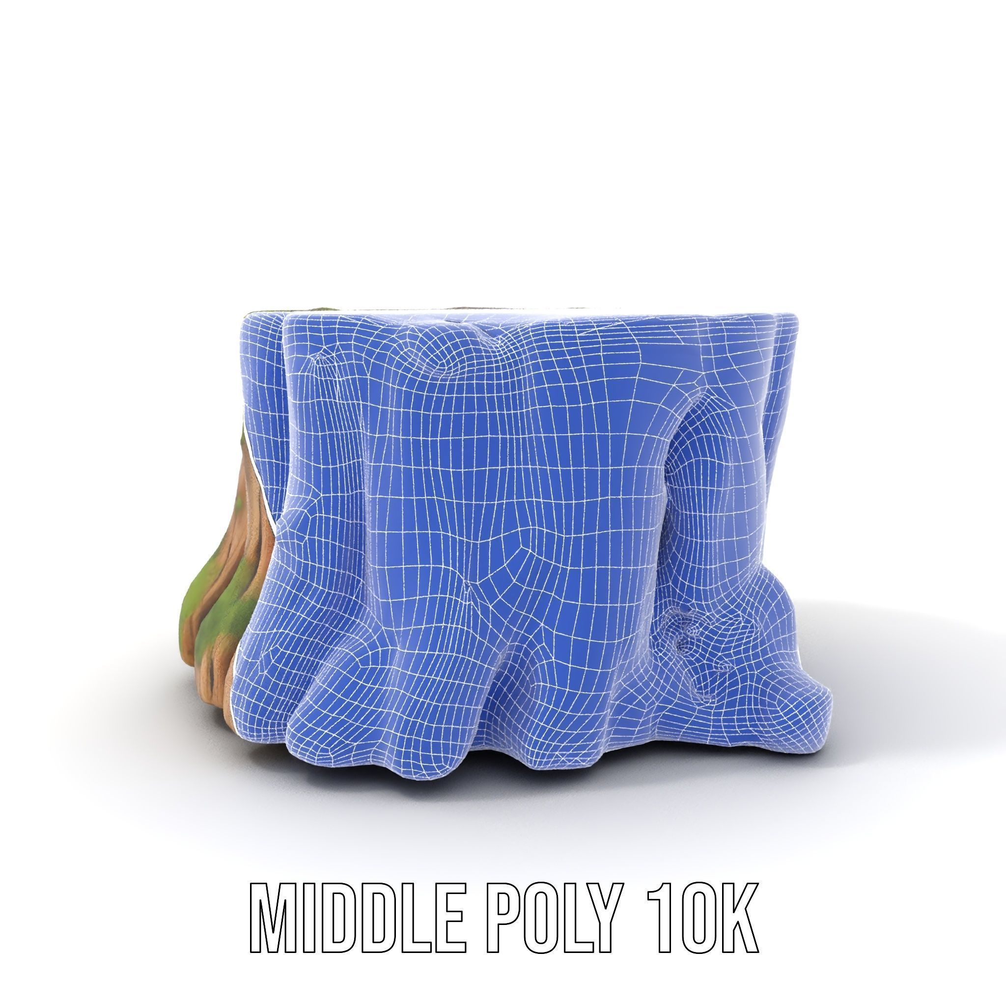 Mossy Tree Stump Model Pack for Games and Environments Low-poly 3D model_15