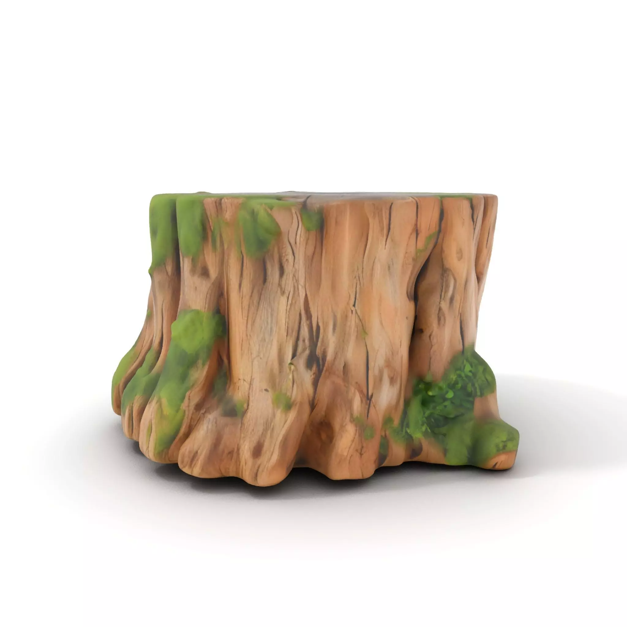 Mossy Tree Stump Model Pack for Games and Environments Low-poly 3D model_0