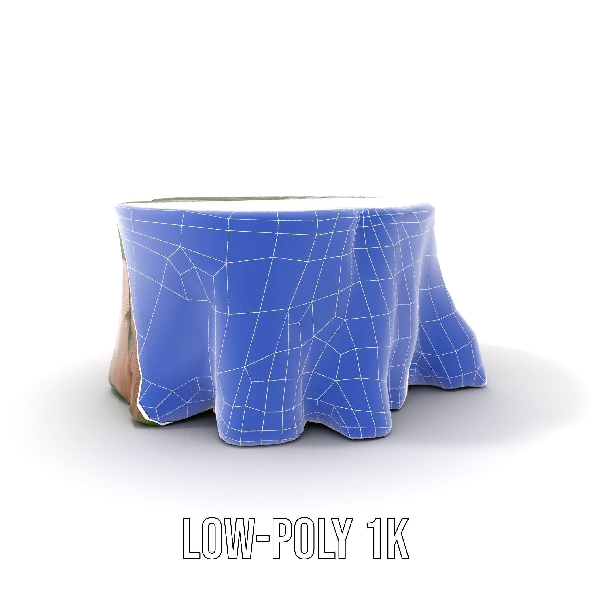 Mossy Tree Stump D Model Pack Low-poly 3D model_22