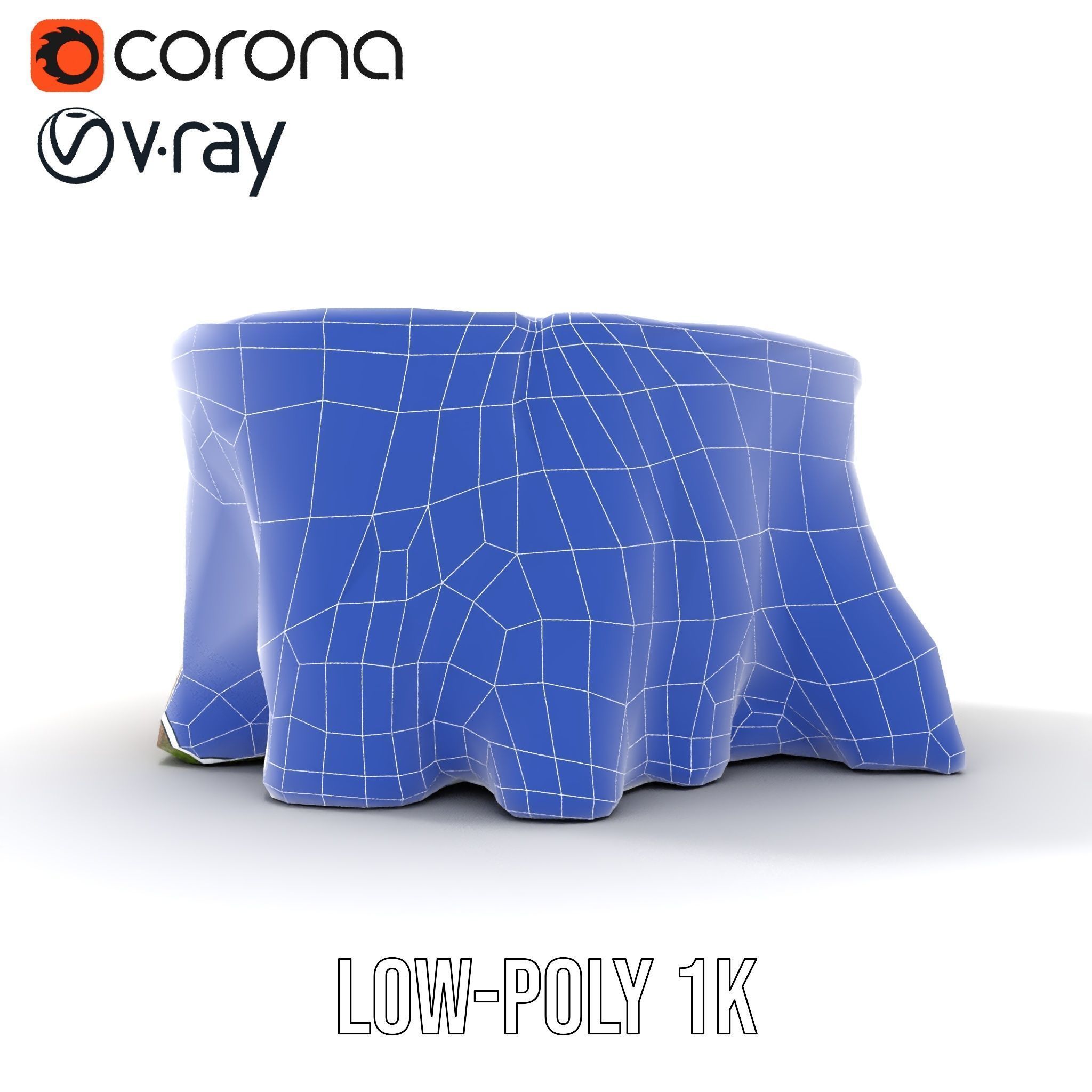 Mossy Tree Stump D Model Pack Low-poly 3D model_28