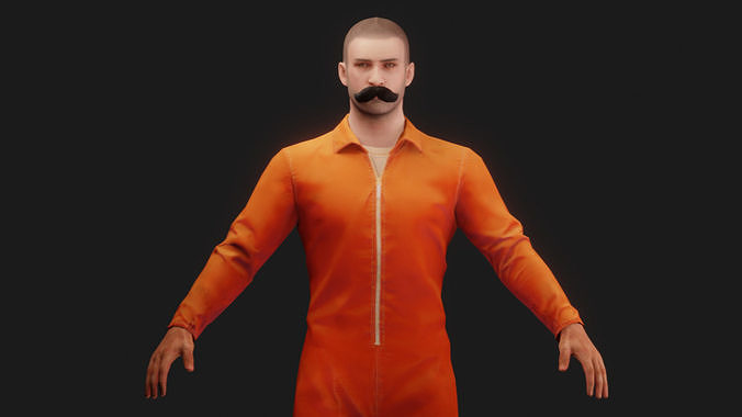 Orange Jumpsuit Outfit pubg Free low-poly 3D model
