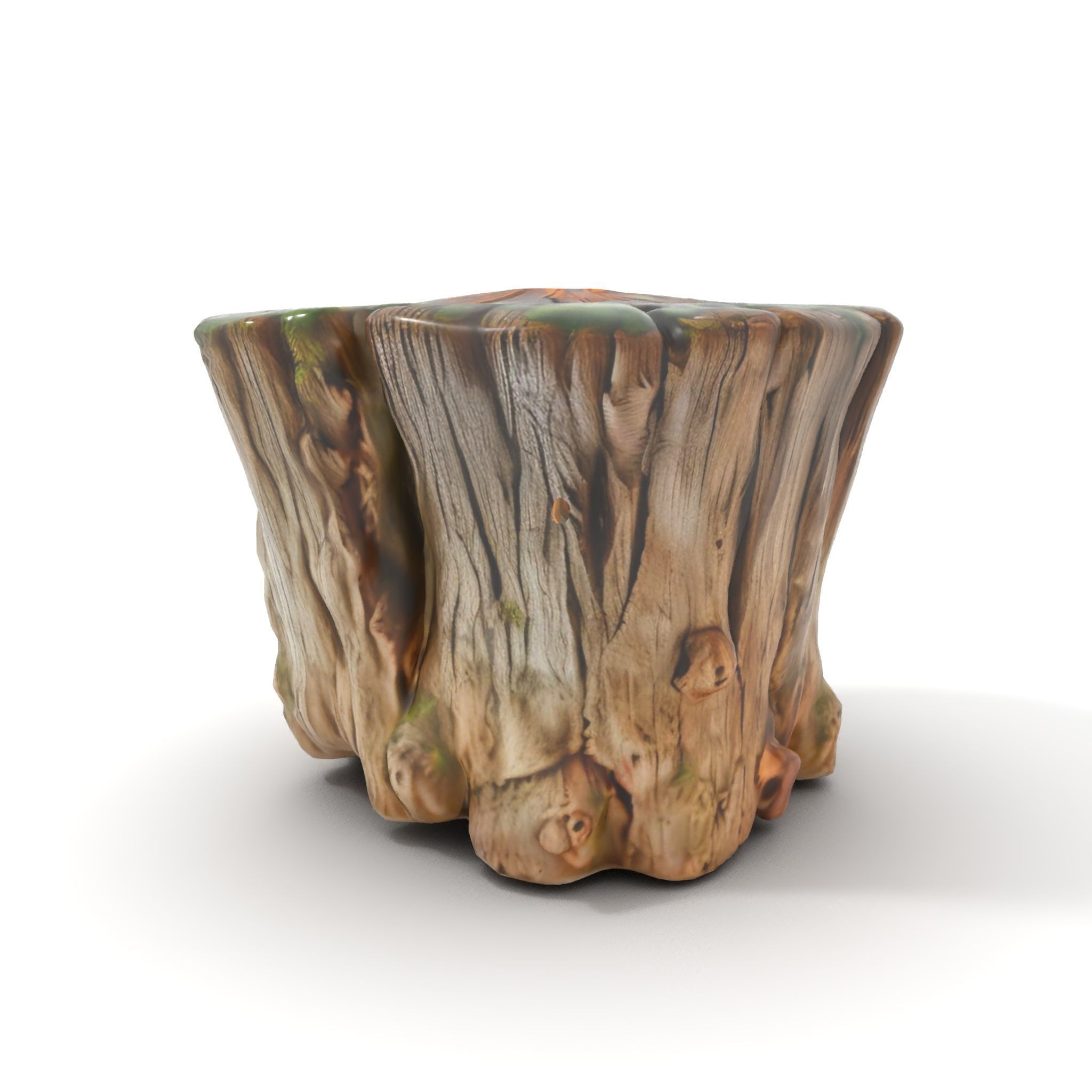 Tree Stump with Moss Model Pack Low-poly 3D model_11