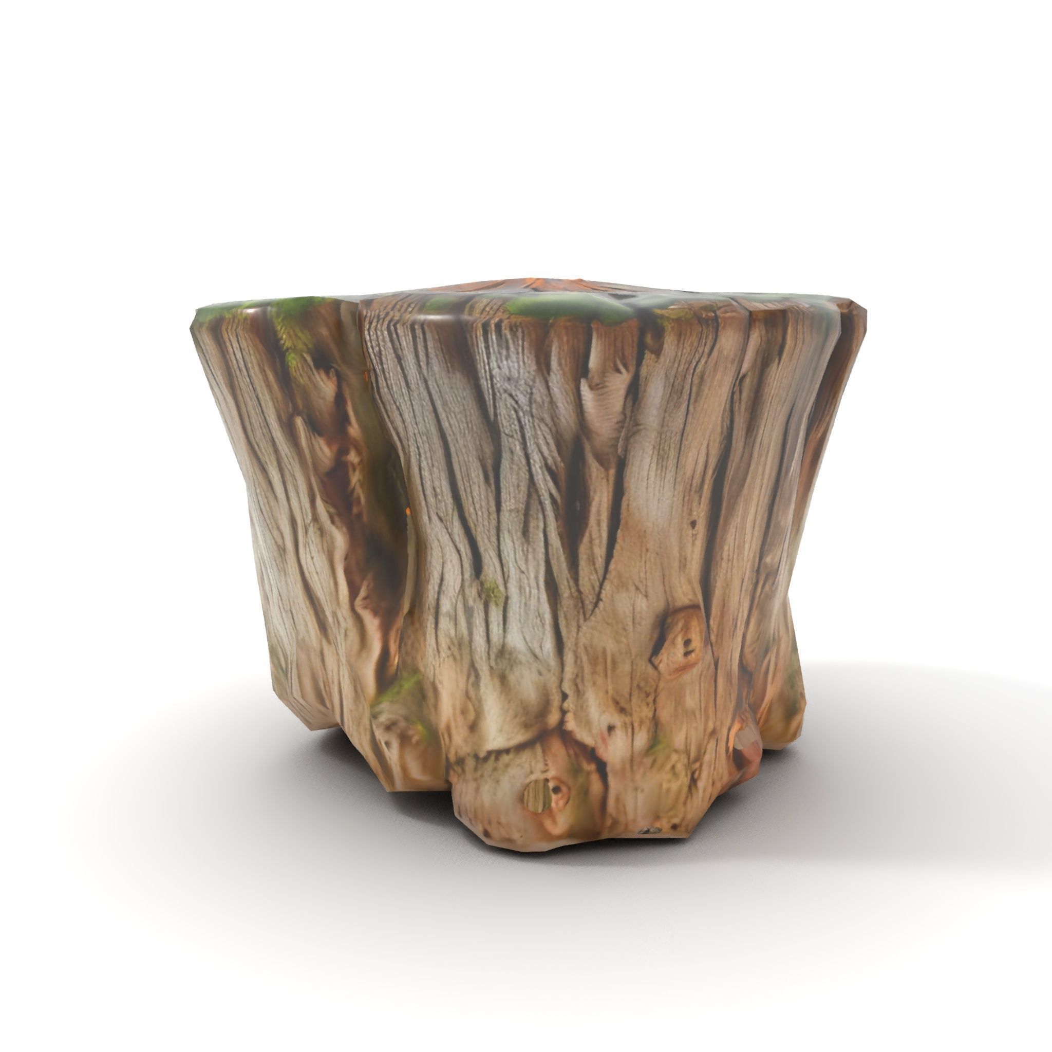 Tree Stump with Moss Model Pack Low-poly 3D model_7
