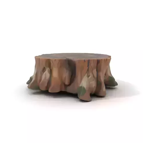 Wooden Tree Stump Model Pack with Moss Details
