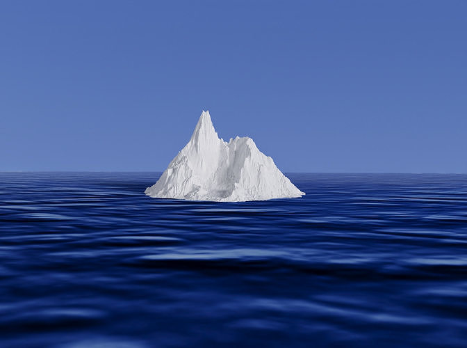 New Chinese-style modern glacier and snow mountain 3D model