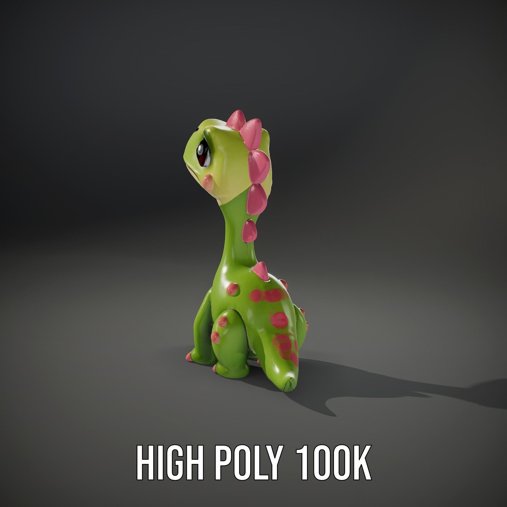 Cute Dinosaur Character Model Pack for Animation and Games Low-poly 3D model_10