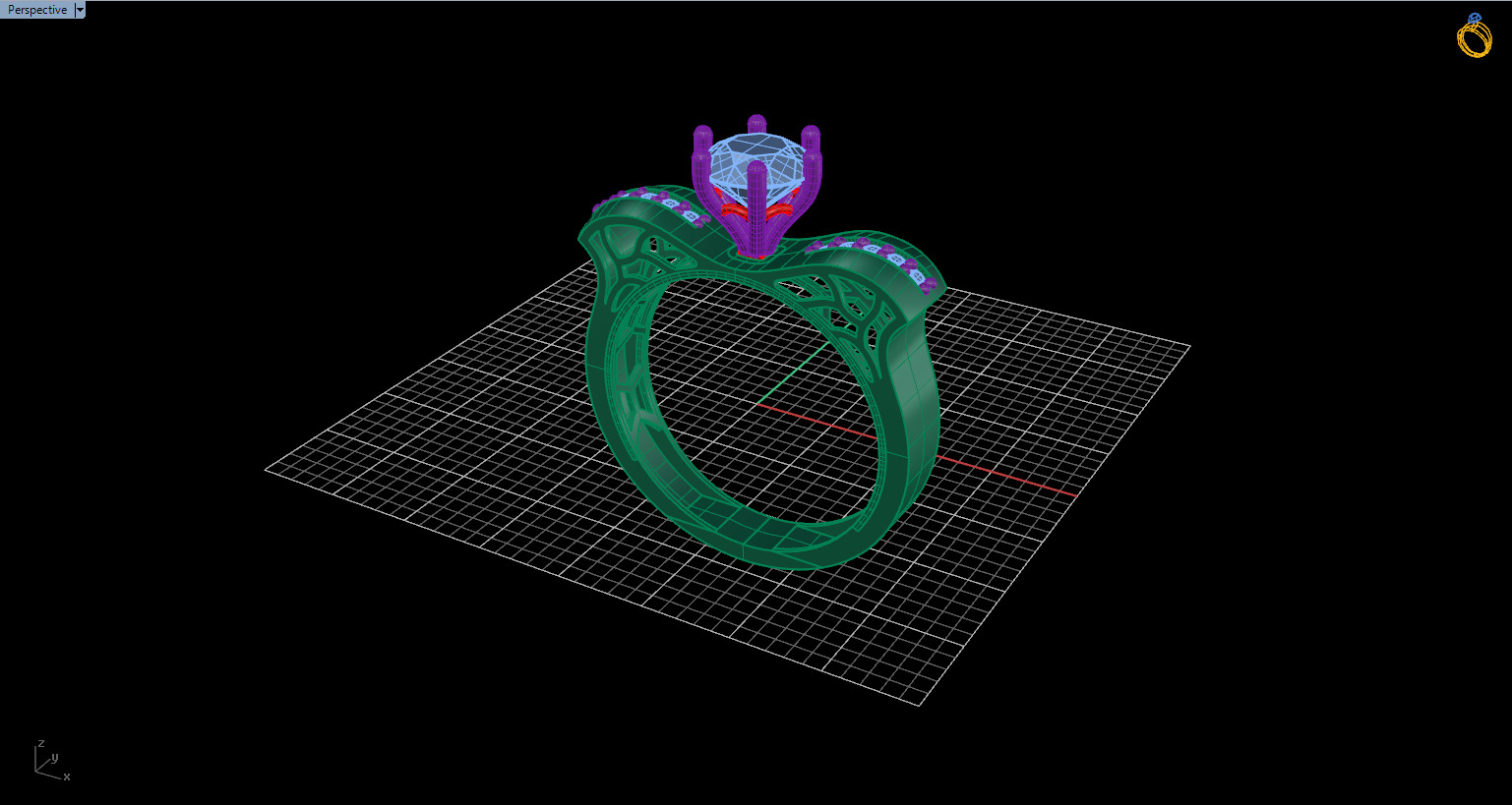 Solitaire Ring 28 3D print model_2