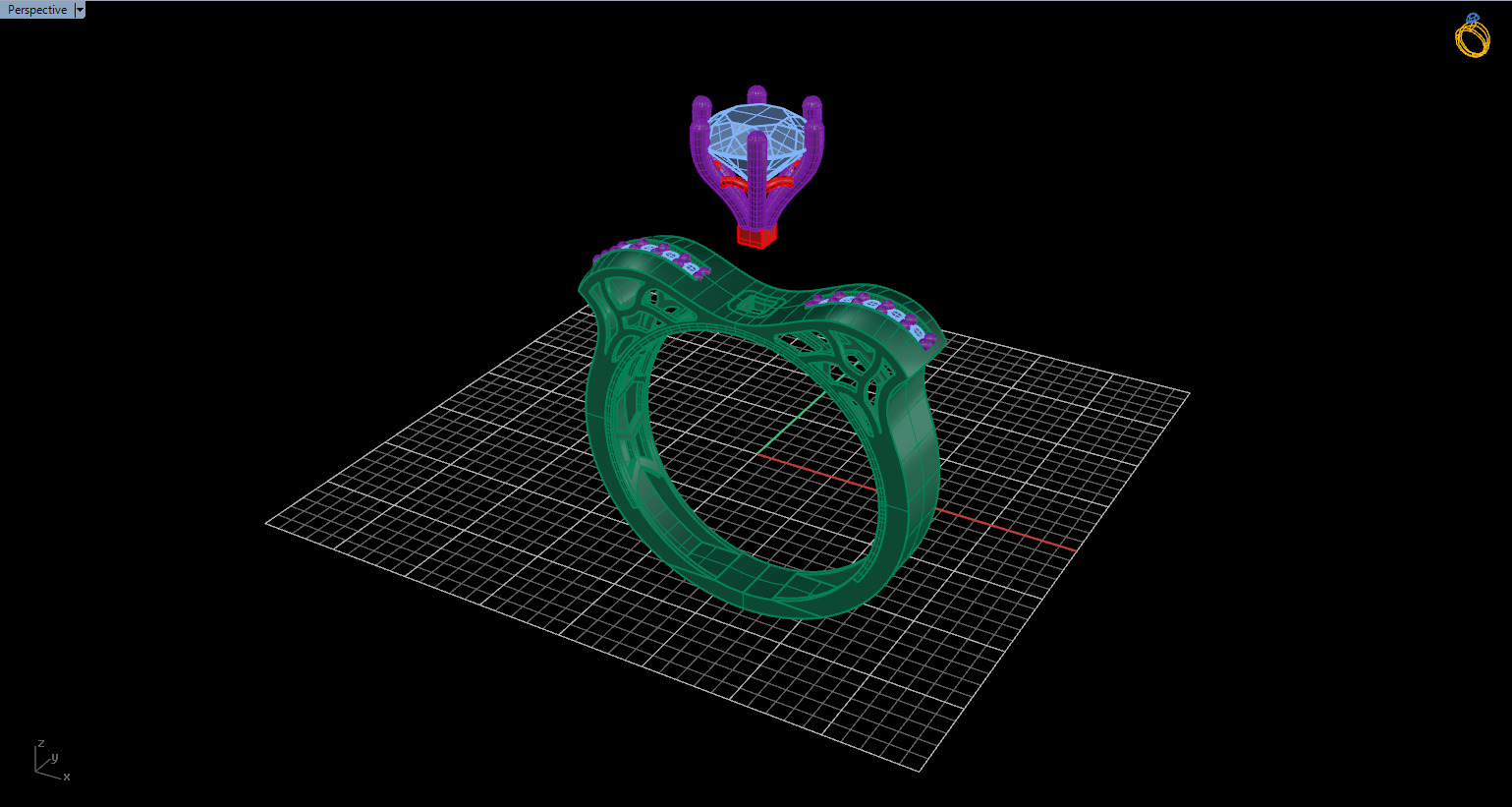 Solitaire Ring 28 3D print model_6