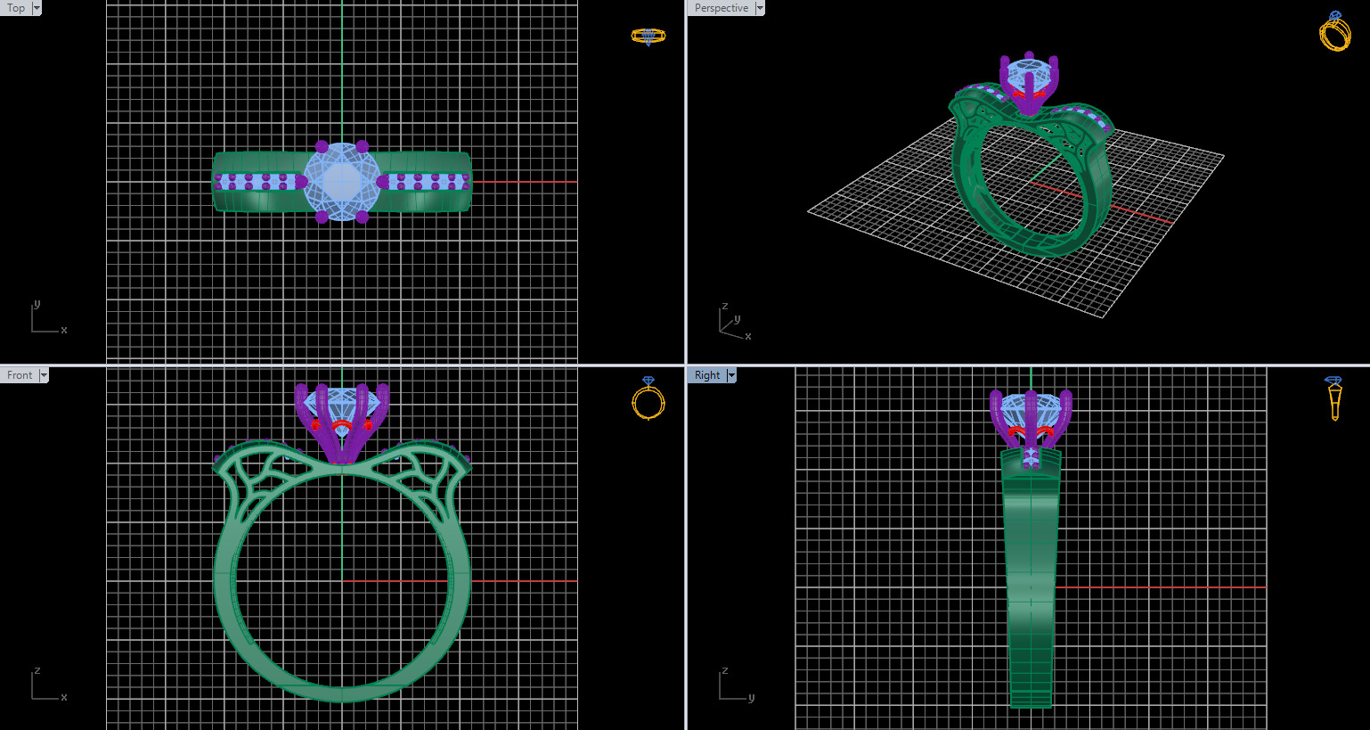 Solitaire Ring 28 3D print model_1