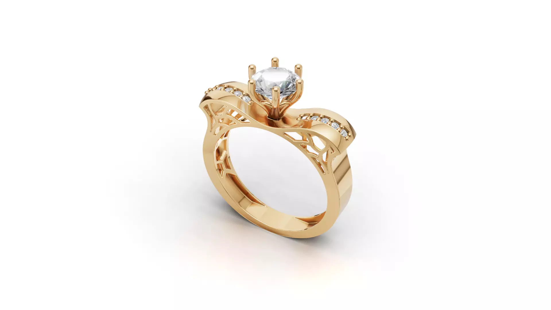 Solitaire Ring 28 3D print model_0