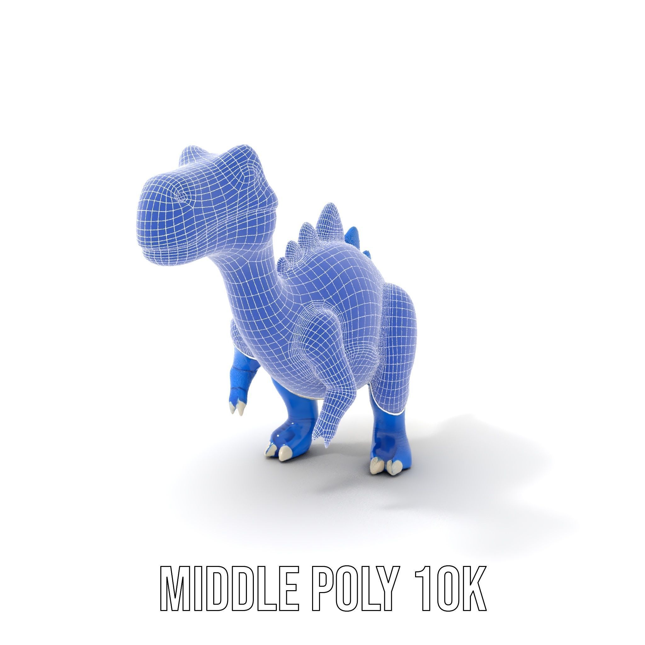 Stegosaurus Dinosaur Model Pack with PBR Textures Low-poly 3D model_16