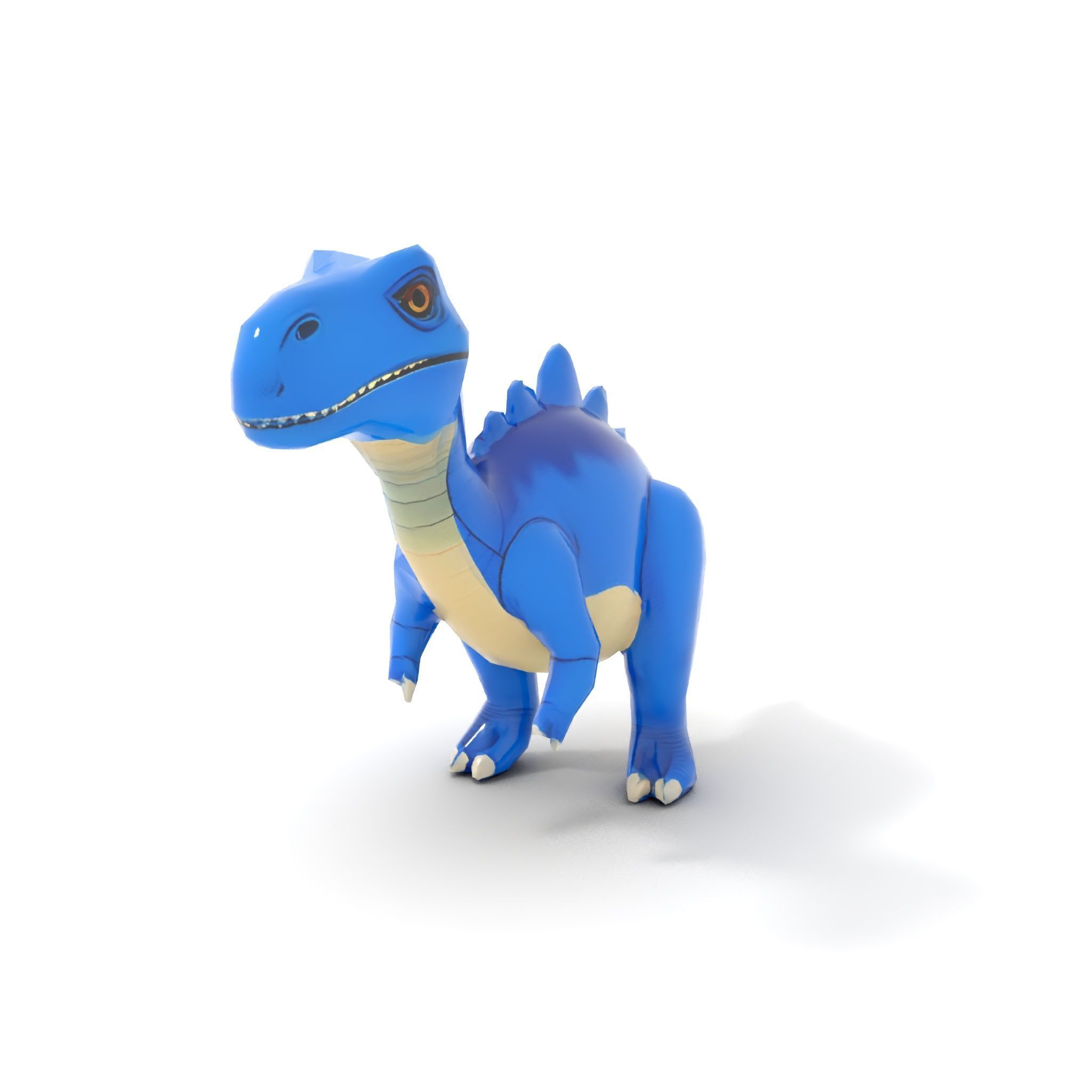 Stegosaurus Dinosaur Model Pack with PBR Textures Low-poly 3D model_12