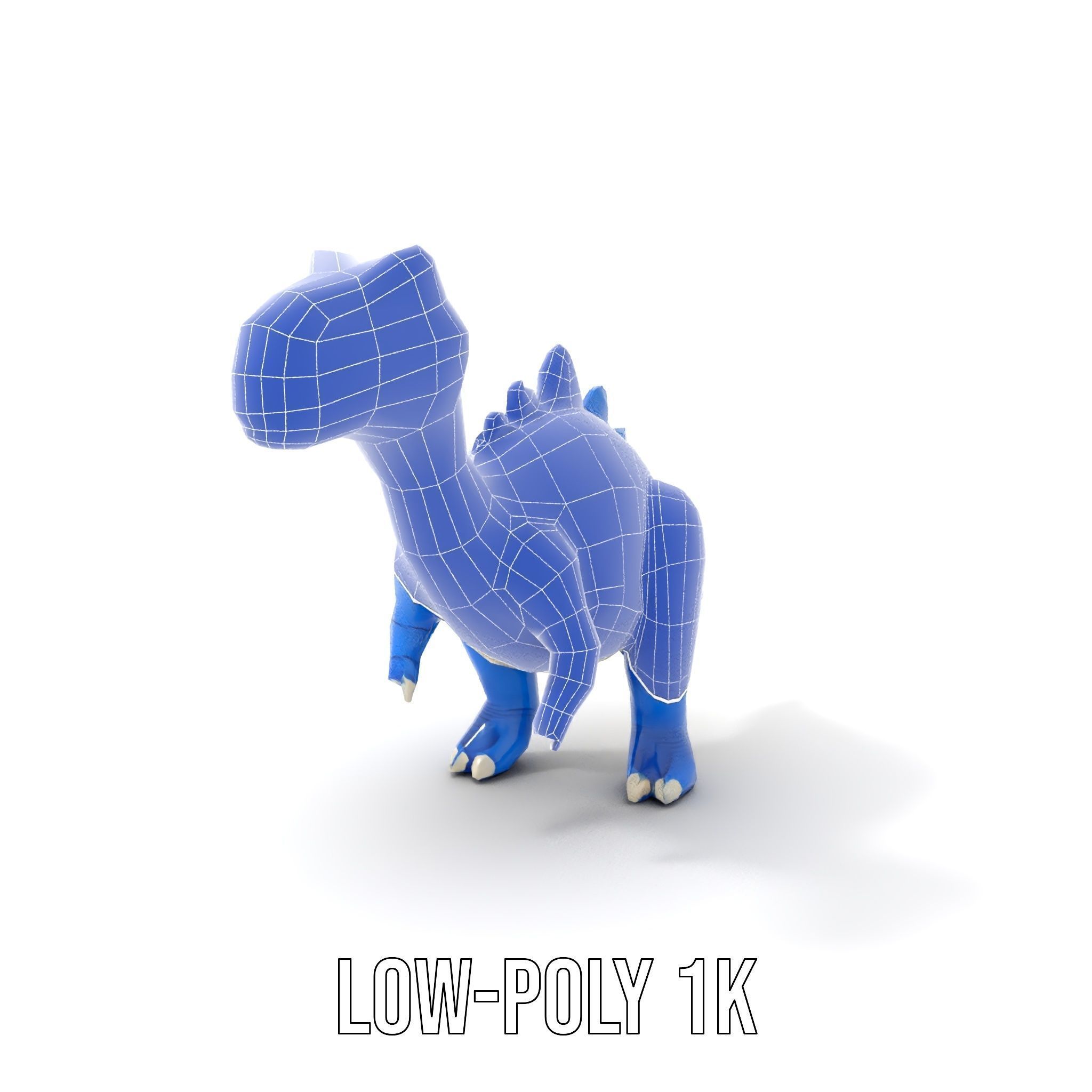 Stegosaurus Dinosaur Model Pack with PBR Textures Low-poly 3D model_28