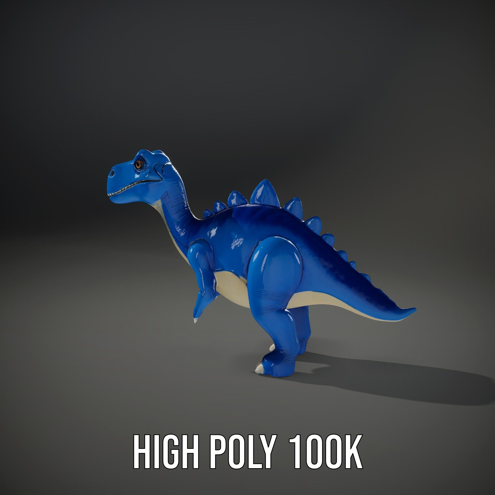 Stegosaurus Dinosaur Model Pack with PBR Textures Low-poly 3D model_8