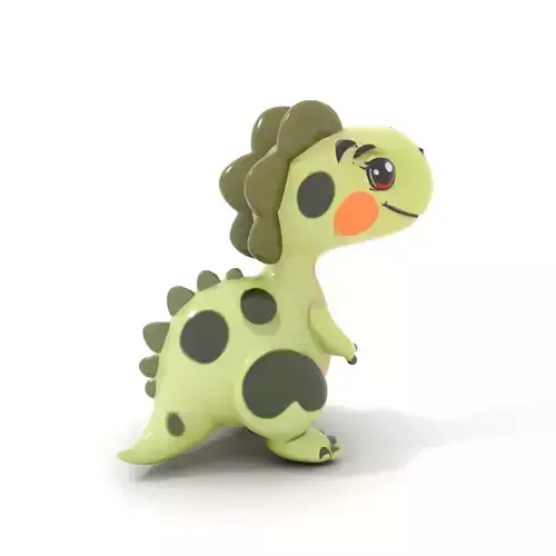 Cute Dinosaur Character D Model Pack