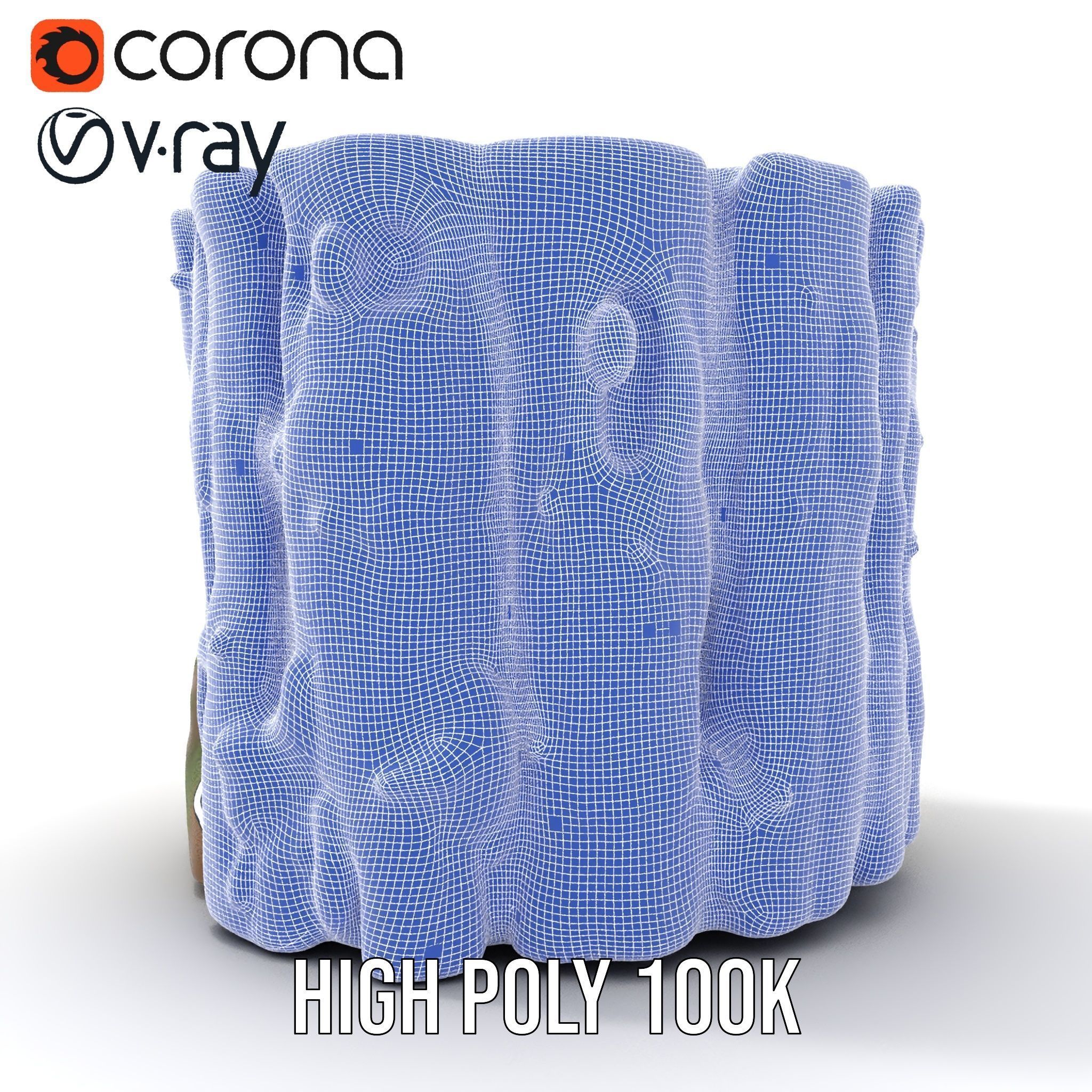 Mossy Tree Stump with Hollow Cavities Model Pack Low-poly 3D model_32