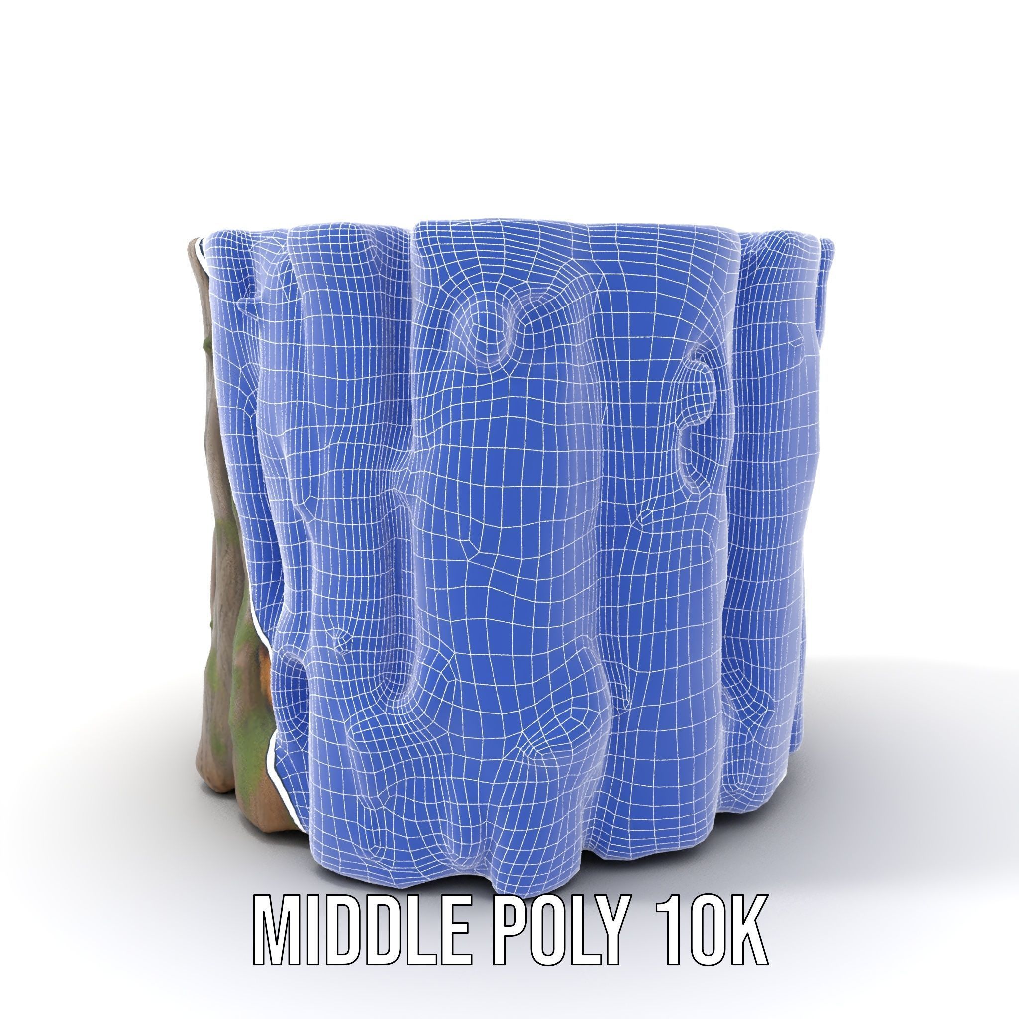 Mossy Tree Stump with Hollow Cavities Model Pack Low-poly 3D model_18