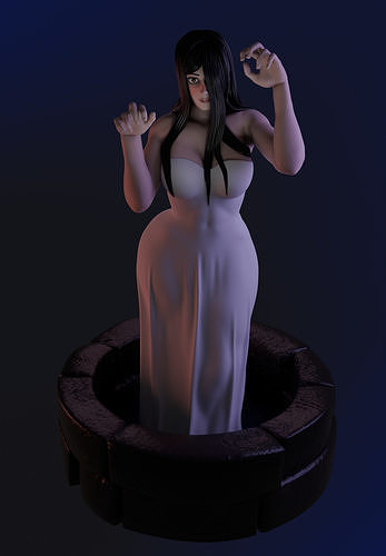 Thick Sadako Yamamura SFW and NSFW printable models 3D print model