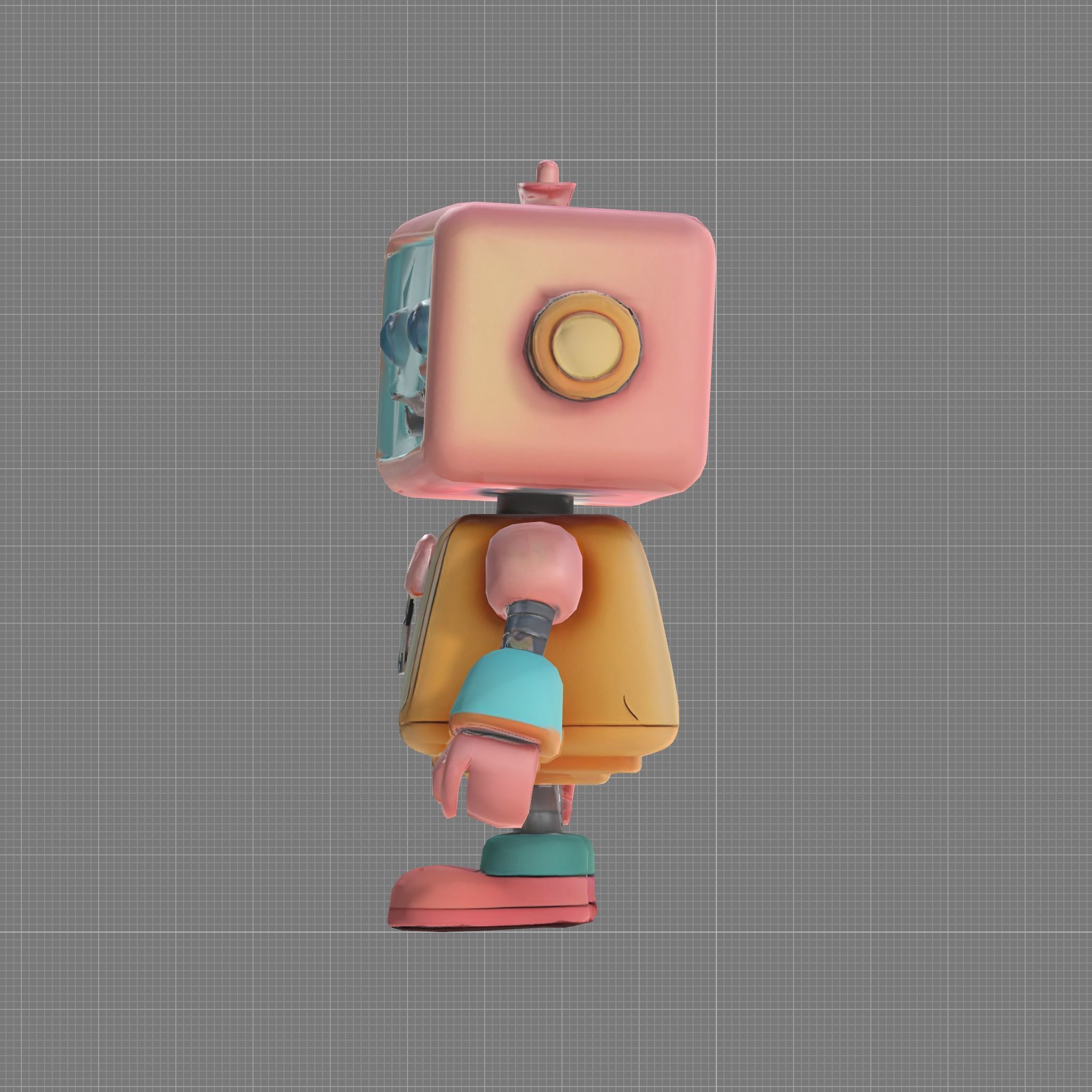 Cute Cartoon Robot 3D Model 3D print model_2