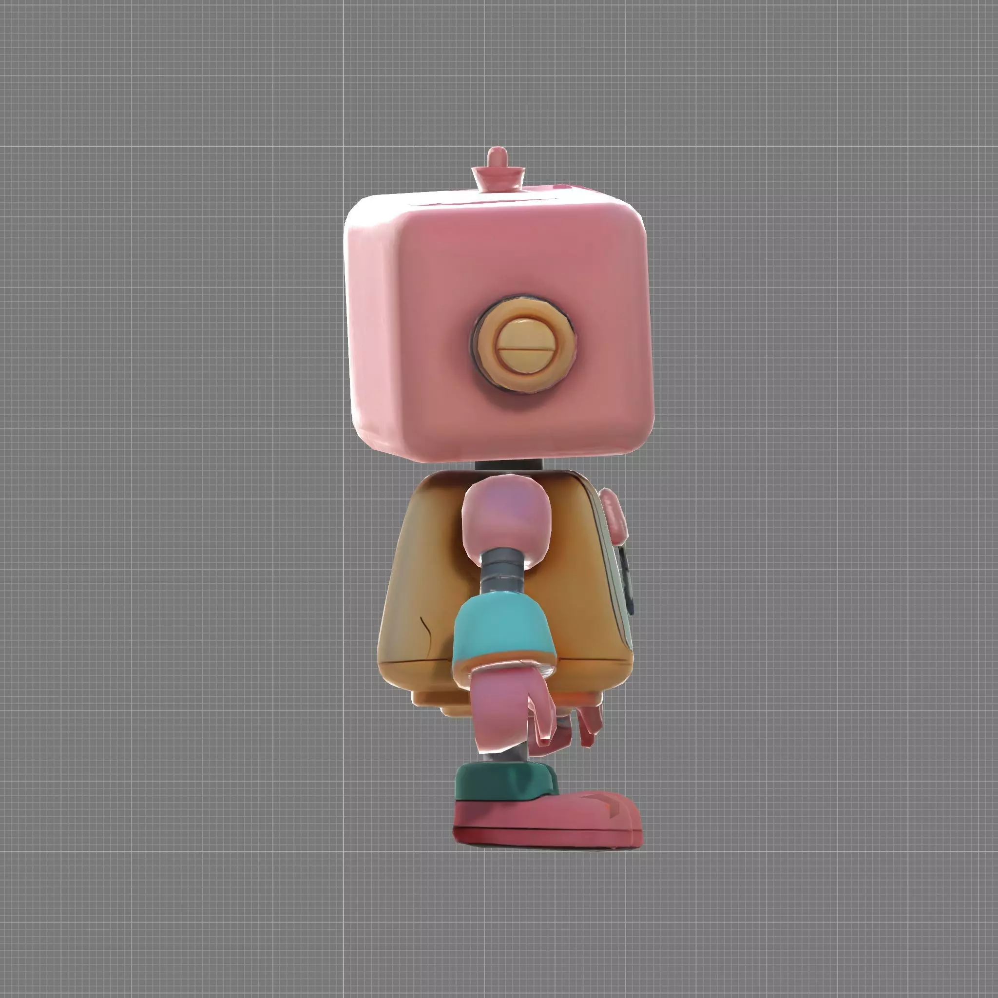 Cute Cartoon Robot 3D Model 3D print model_0