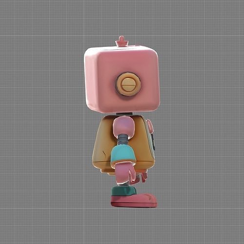 Cute Cartoon Robot 3D Model 3D print model