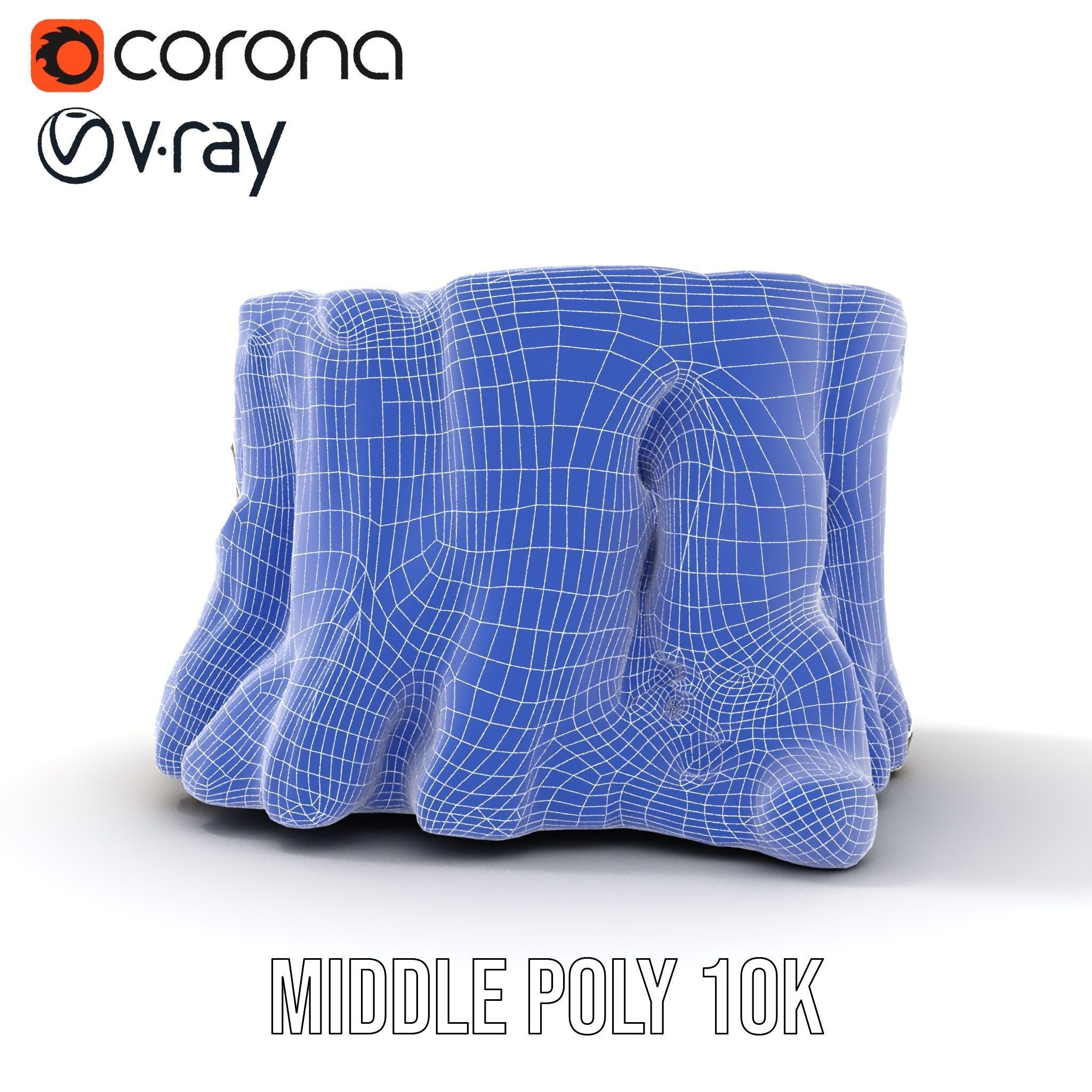 Tree Stump with Moss Model Pack Low-poly 3D model_16