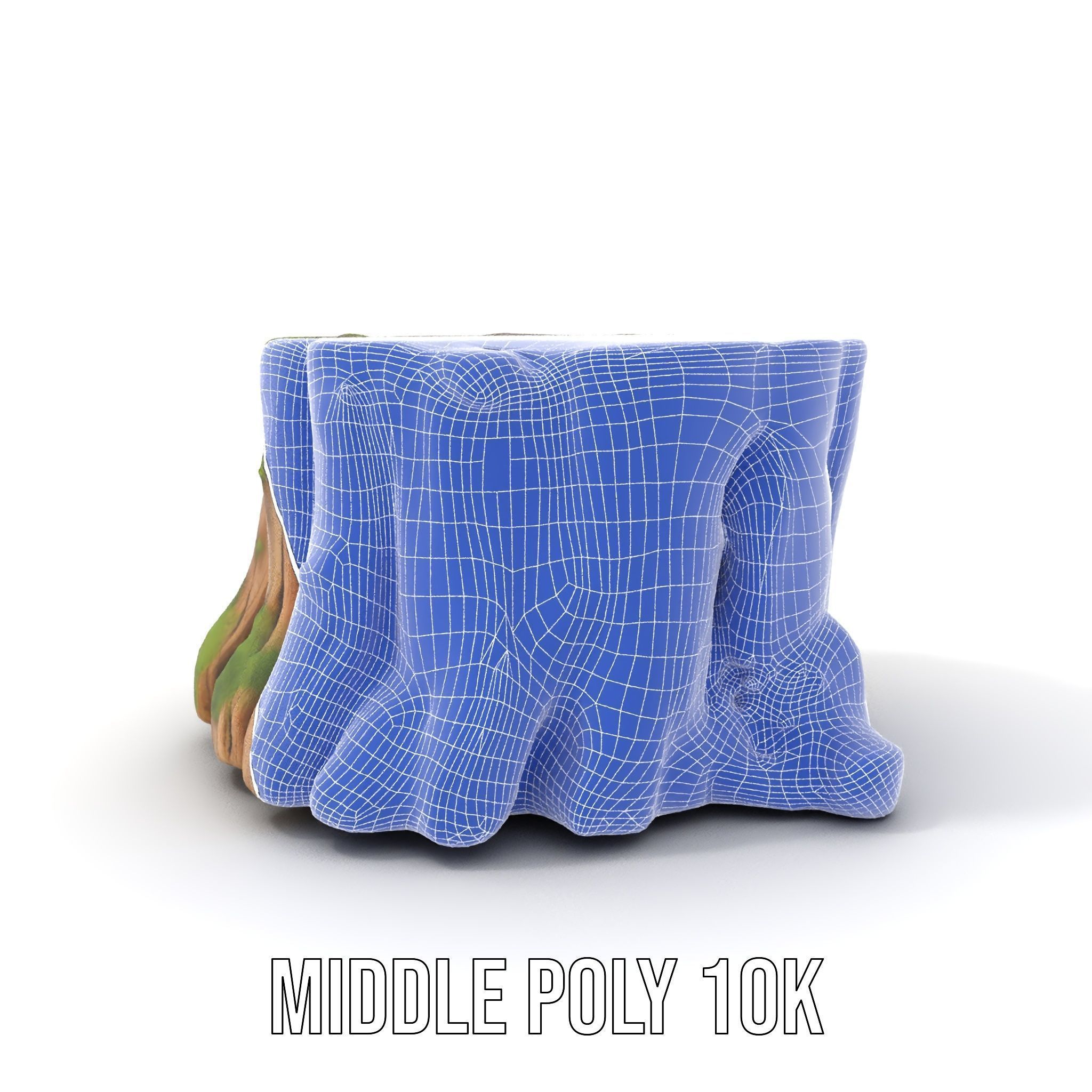 Tree Stump with Moss Model Pack Low-poly 3D model_13