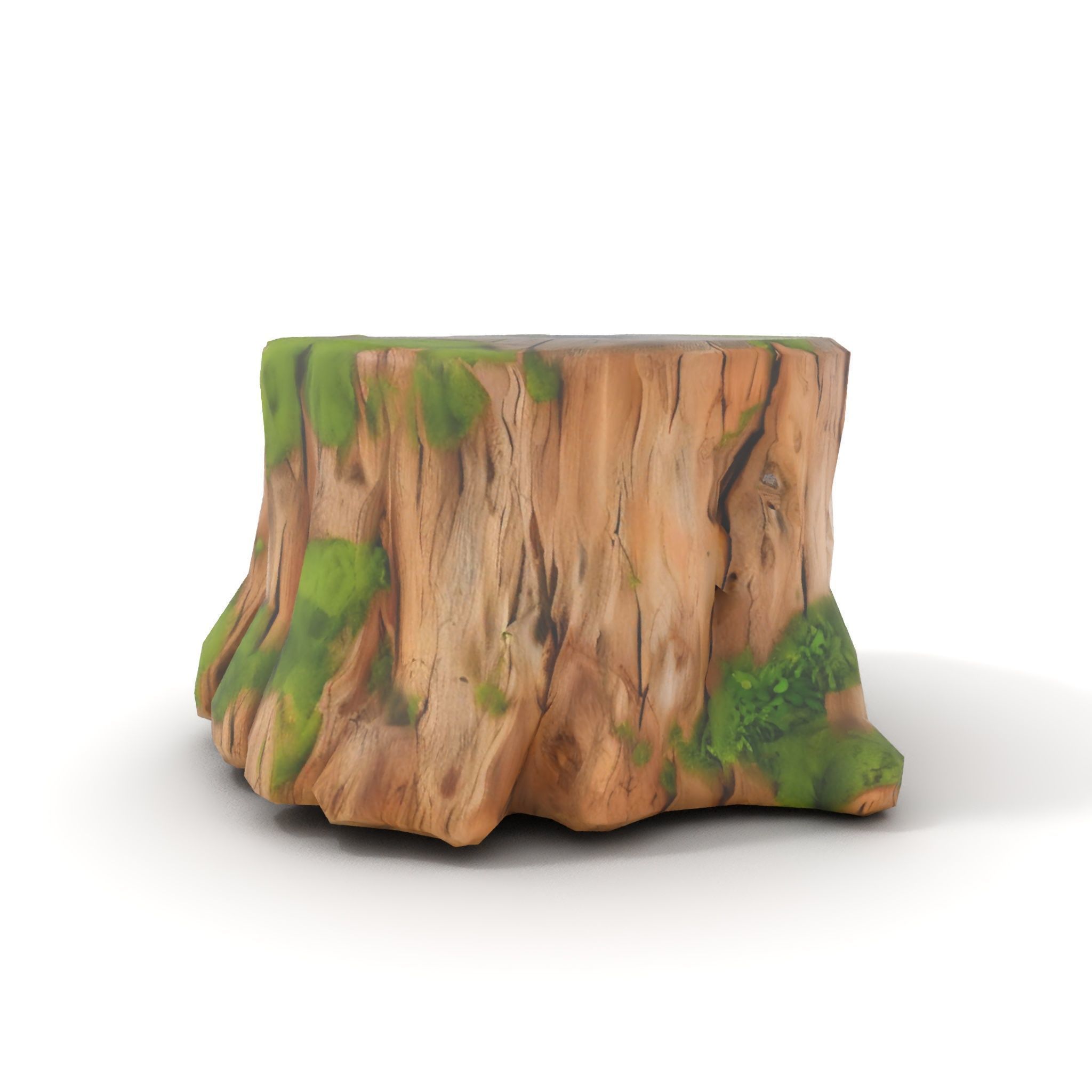 Tree Stump with Moss Model Pack Low-poly 3D model_12