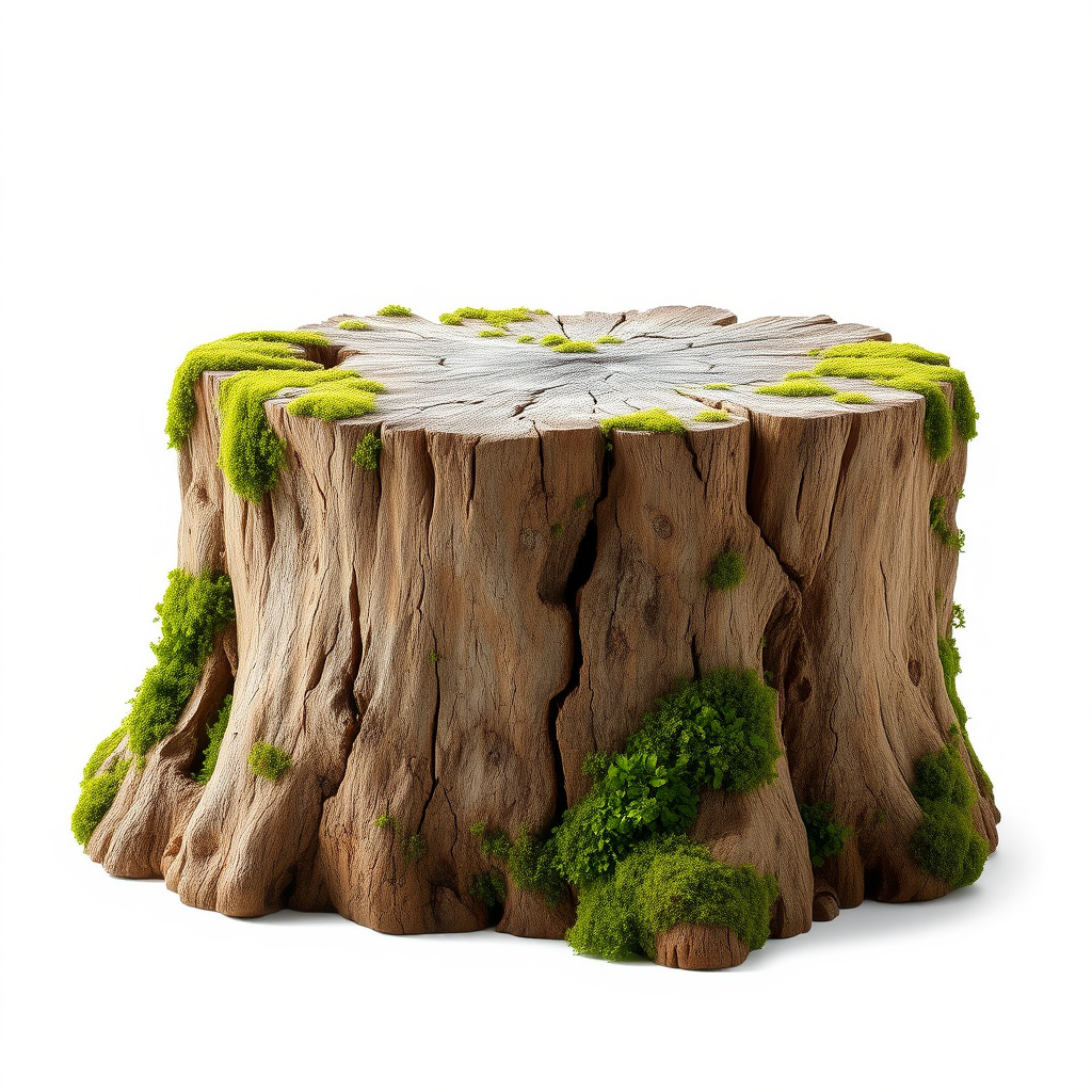Tree Stump with Moss Model Pack Low-poly 3D model_2
