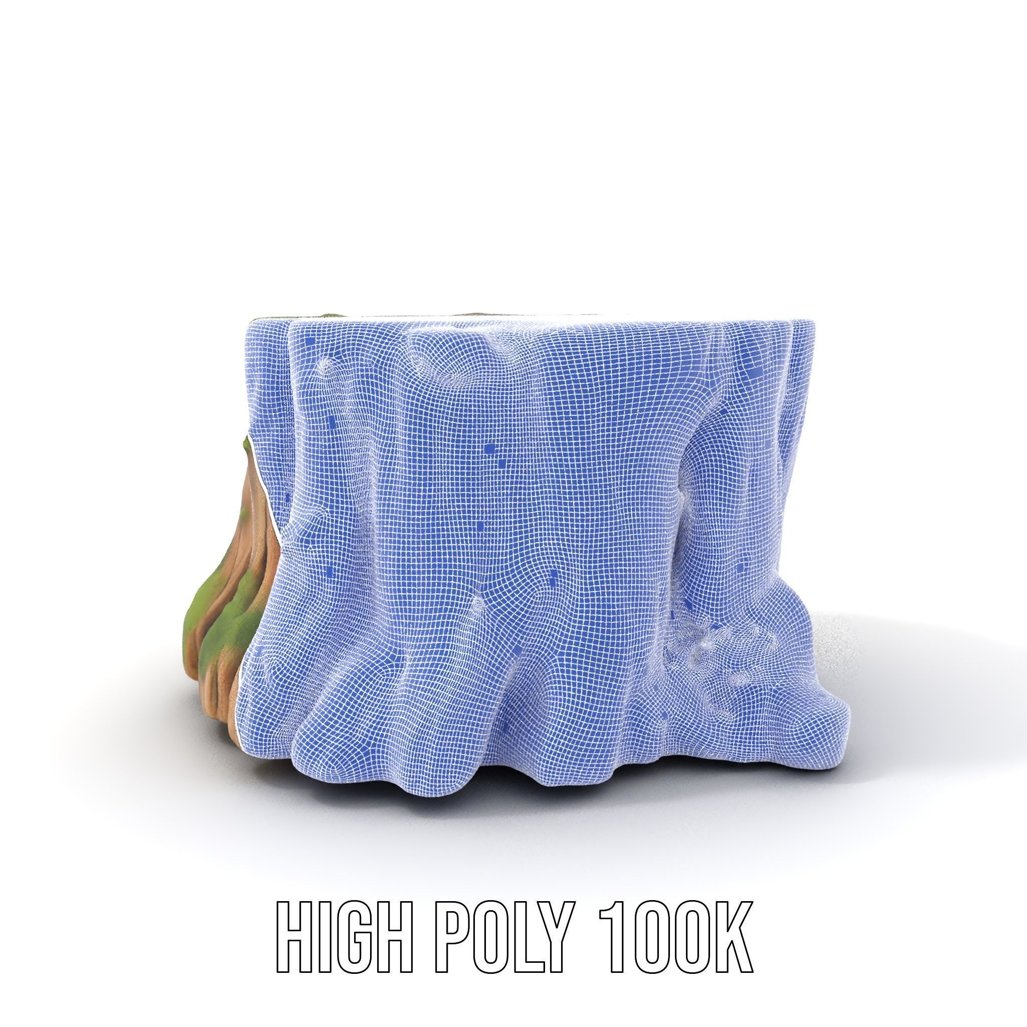 Tree Stump with Moss Model Pack Low-poly 3D model_4